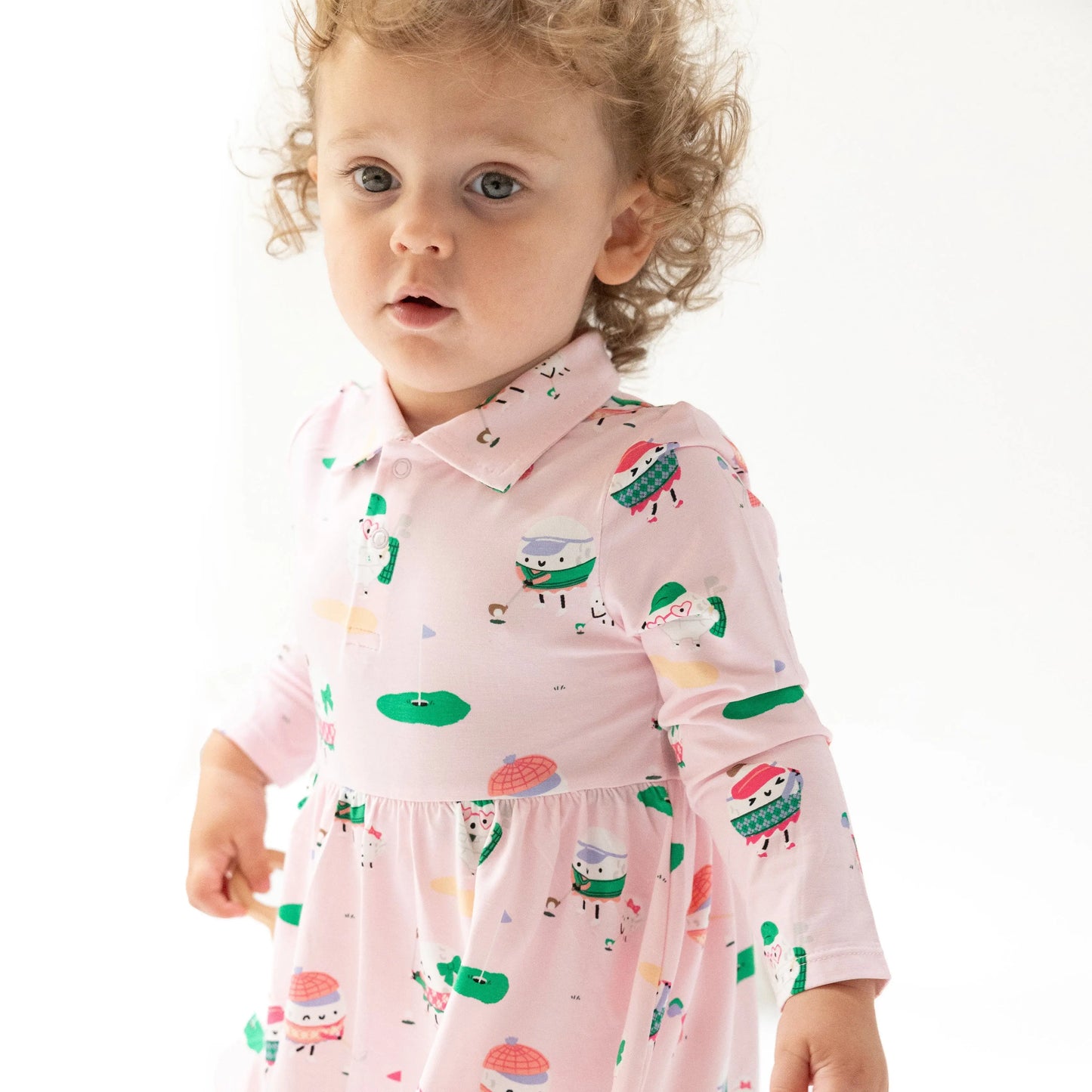 Angel Dear Angel Dear Long Sleeve Polo Bodysuit Dress For Girls - Apparel & Accessories > Clothing > Baby & Toddler Clothing > Baby & Toddler Dresses 620
