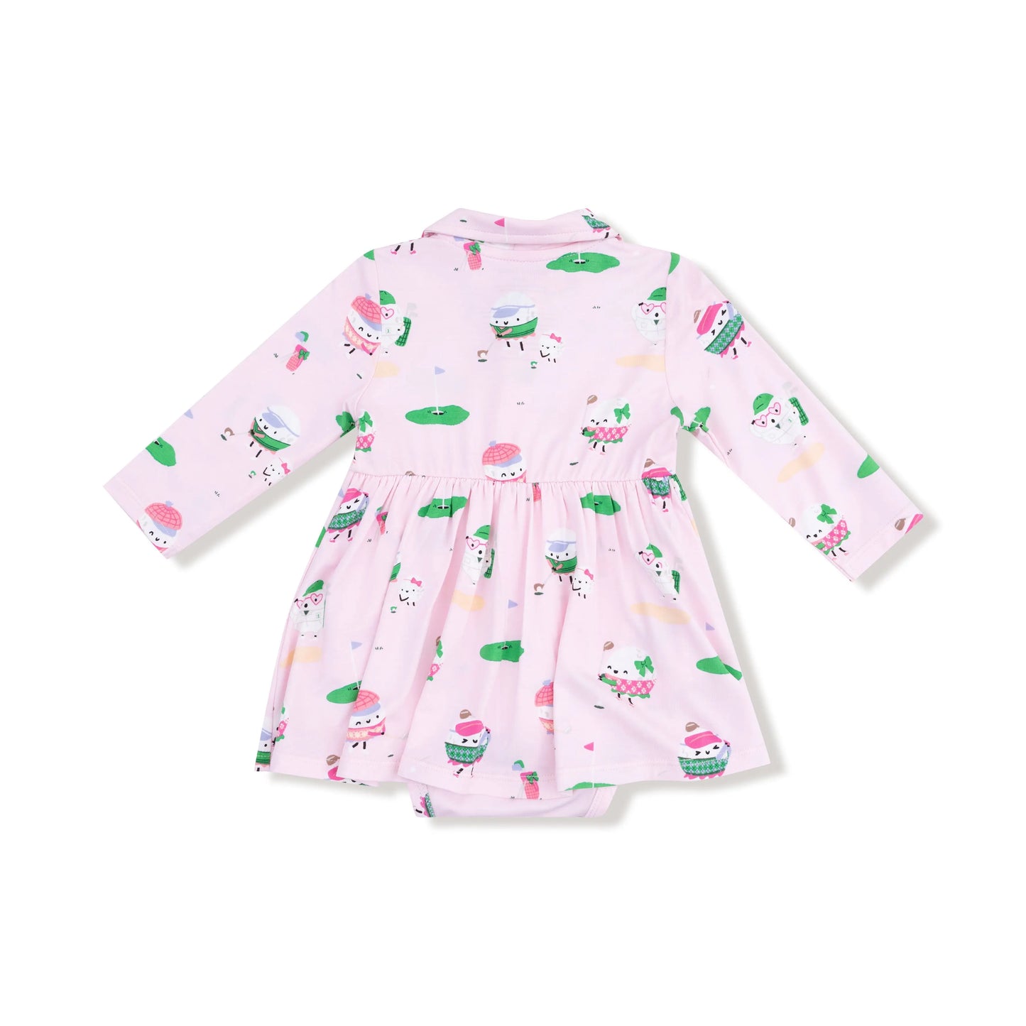 Angel Dear Angel Dear Long Sleeve Polo Bodysuit Dress For Girls - Apparel & Accessories > Clothing > Baby & Toddler Clothing > Baby & Toddler Dresses 620
