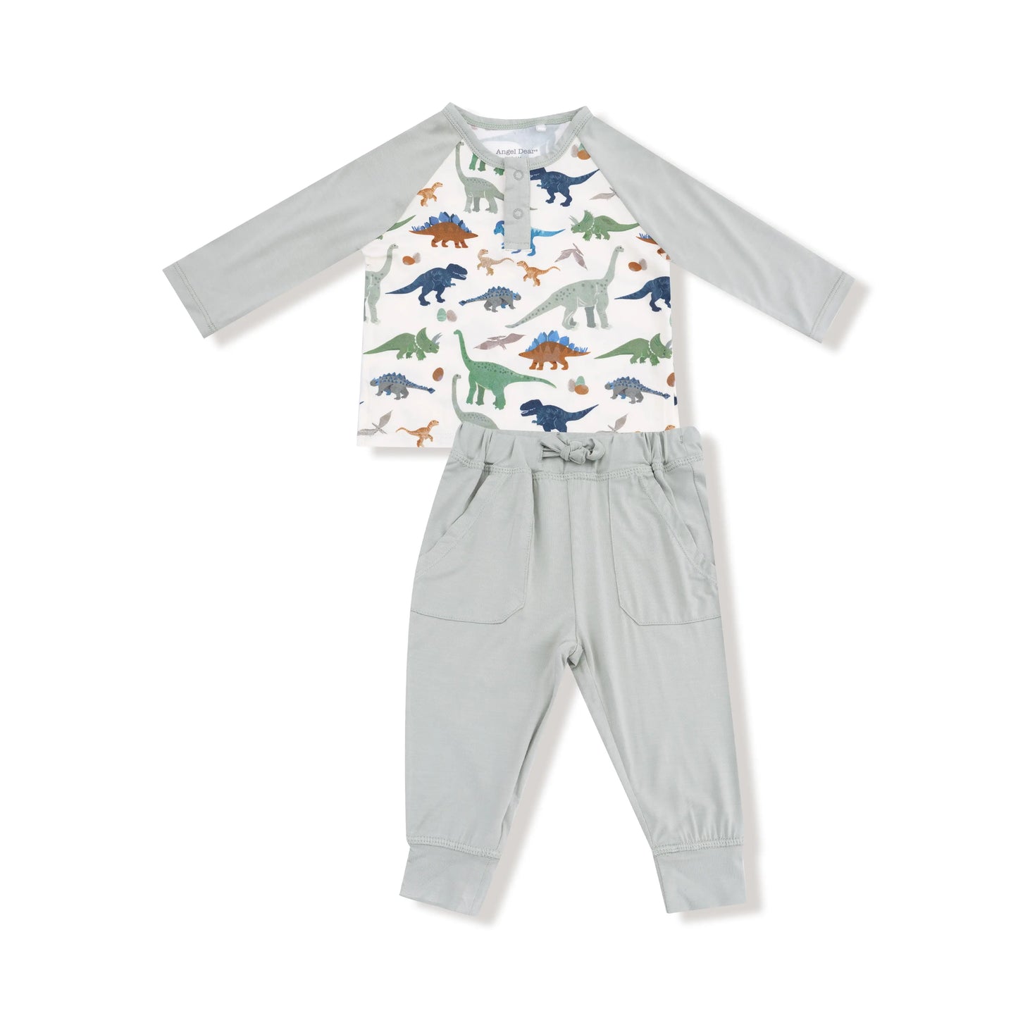Angel Dear Long Sleeve Raglan Henley And Jogger Set Angel Dear Everetts Place: Online Boutique