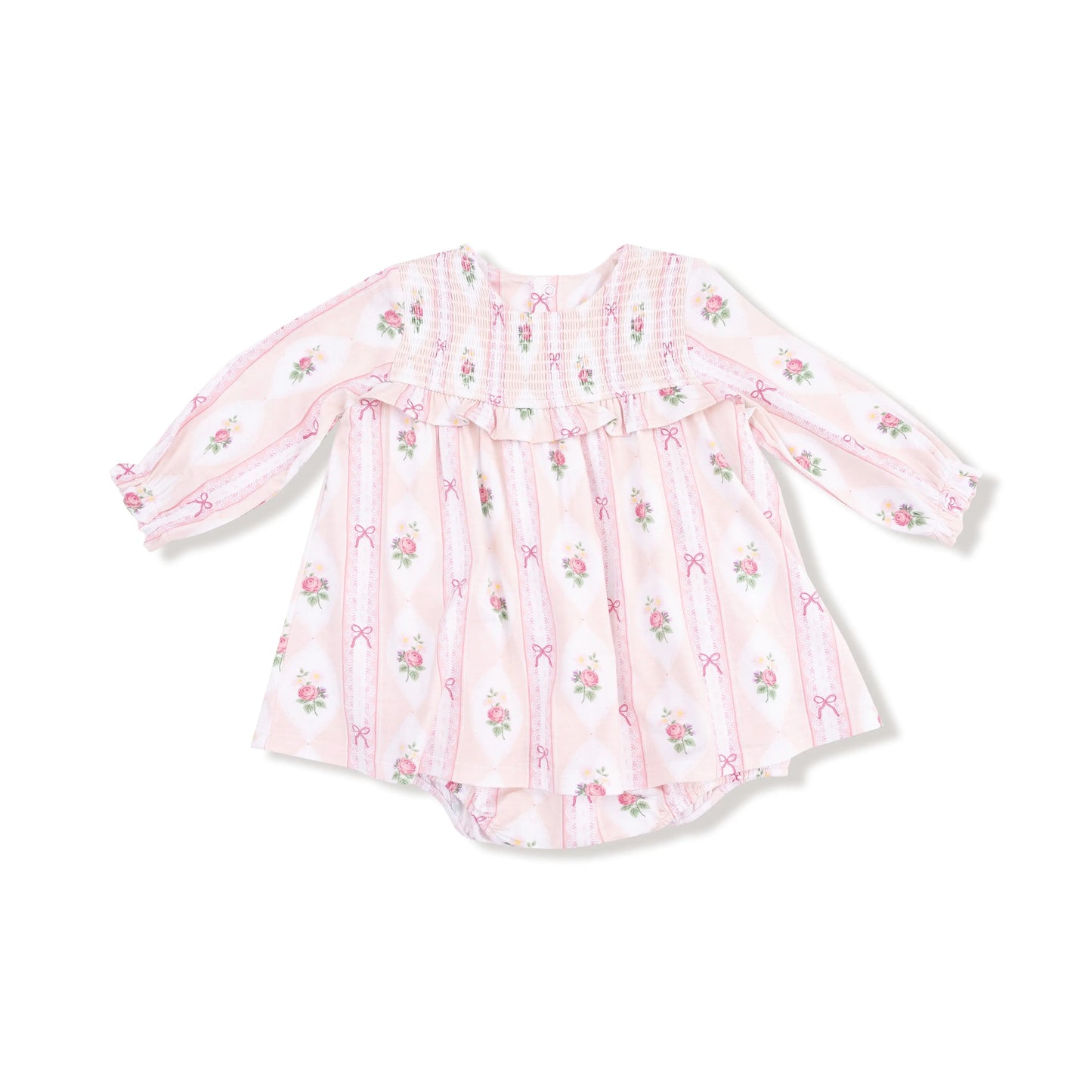 Angel Dear Angel Dear Long Sleeve Smocked Ruffle Bubble Skirt Dress - Apparel & Accessories > Clothing > Baby & Toddler Clothing > Baby One-Pieces 618