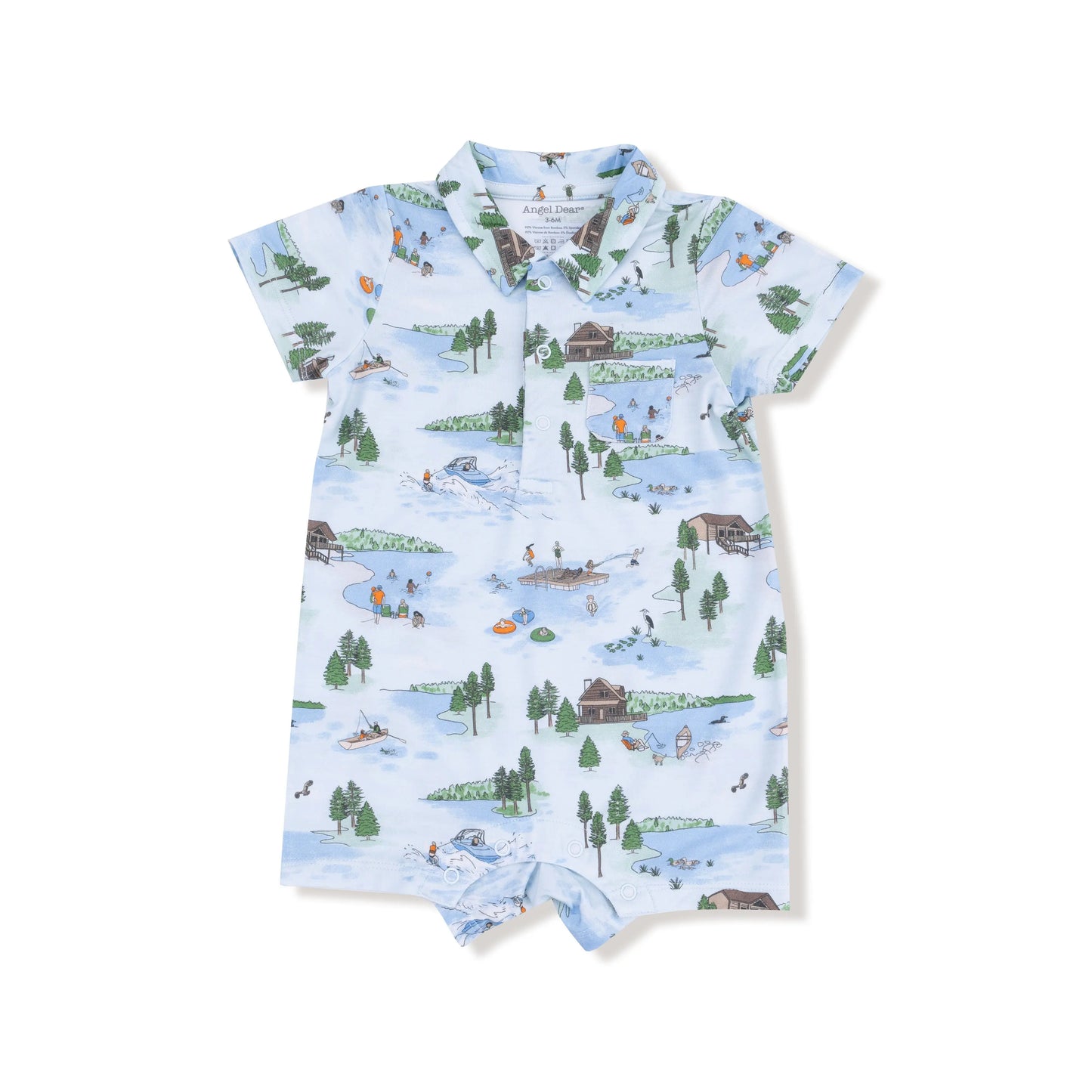 Angel Dear Polo Shortie Romper For Babies Playful Comfort Angel Dear Everetts Place: Online Boutique