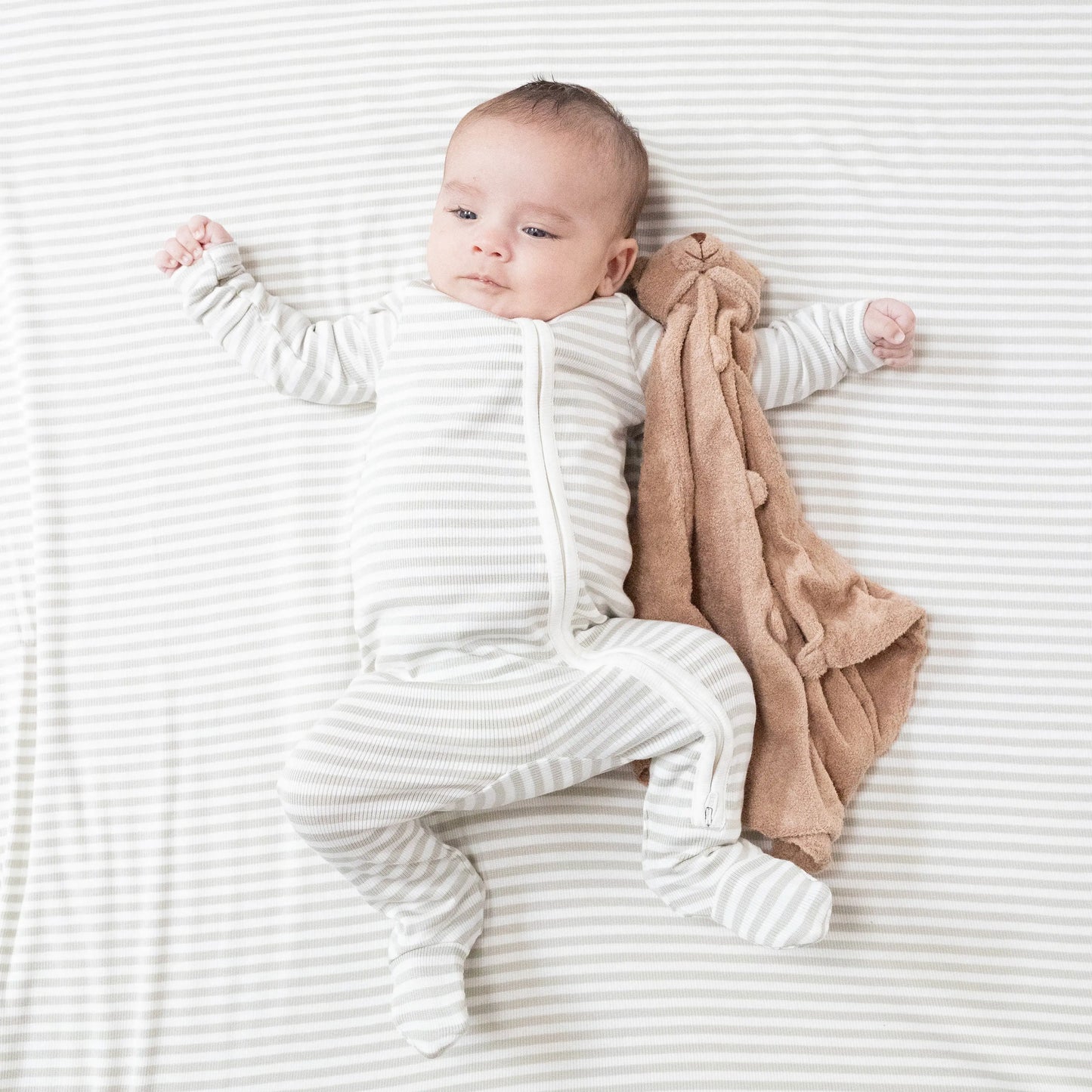 Angel Dear Ribbed Modal 2 Way Zipper Footie For Baby Angel Dear Everetts Place: Online Boutique