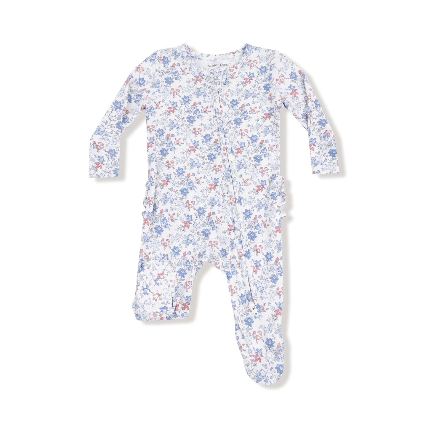 Angel Dear Ruffle Back Zipper Baby Footie Bamboo Soft Angel Dear Everetts Place: Online Boutique
