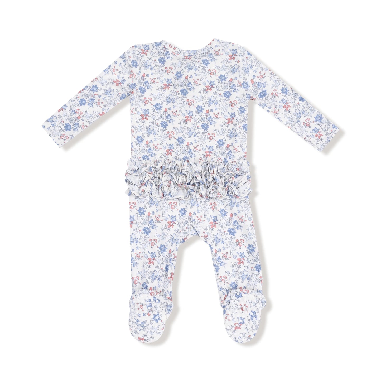 Angel Dear Ruffle Back Zipper Baby Footie Bamboo Soft Angel Dear Everetts Place: Online Boutique