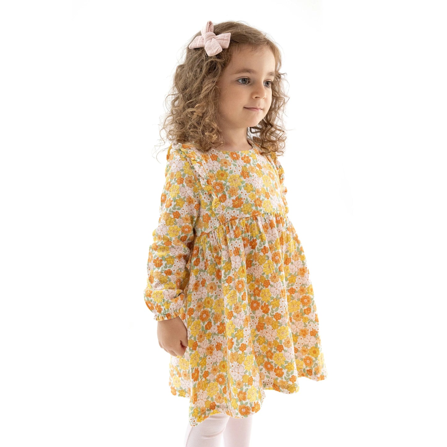 Angel Dear Ruffle Long Sleeve Dress And Rib Legging Set Angel Dear Everetts Place: Online Boutique