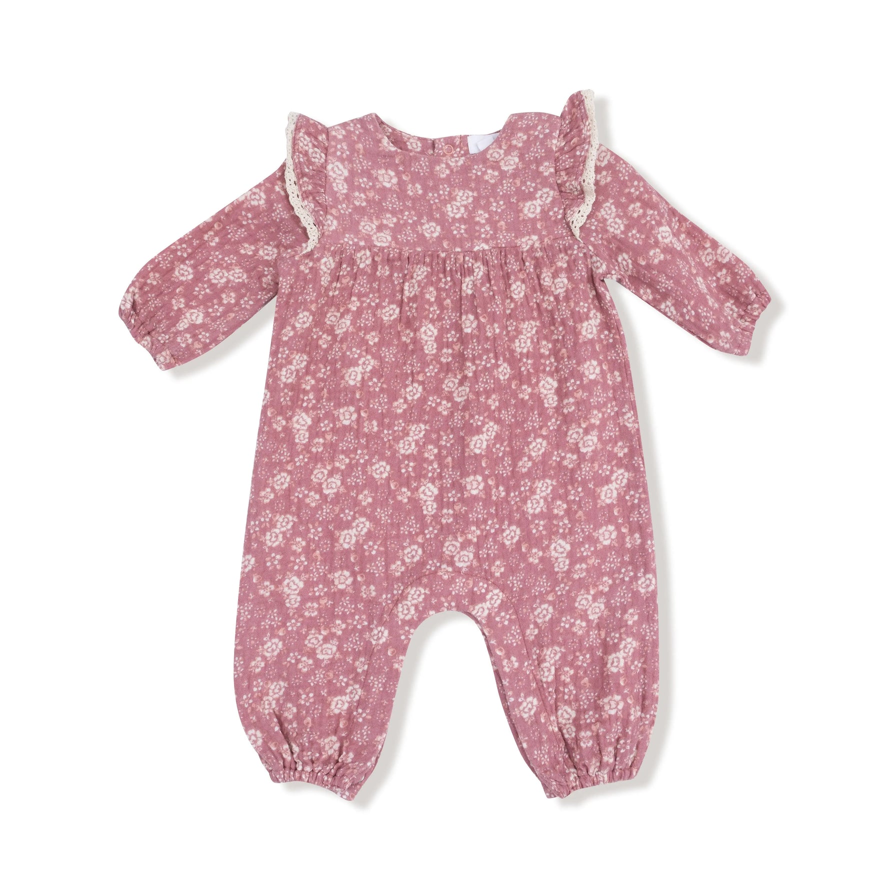 Angel Dear Angel Dear Ruffle Sleeve Organic Cotton Romper For Baby - Apparel & Accessories > Clothing > Baby & Toddler Clothing > Baby One-Pieces 217