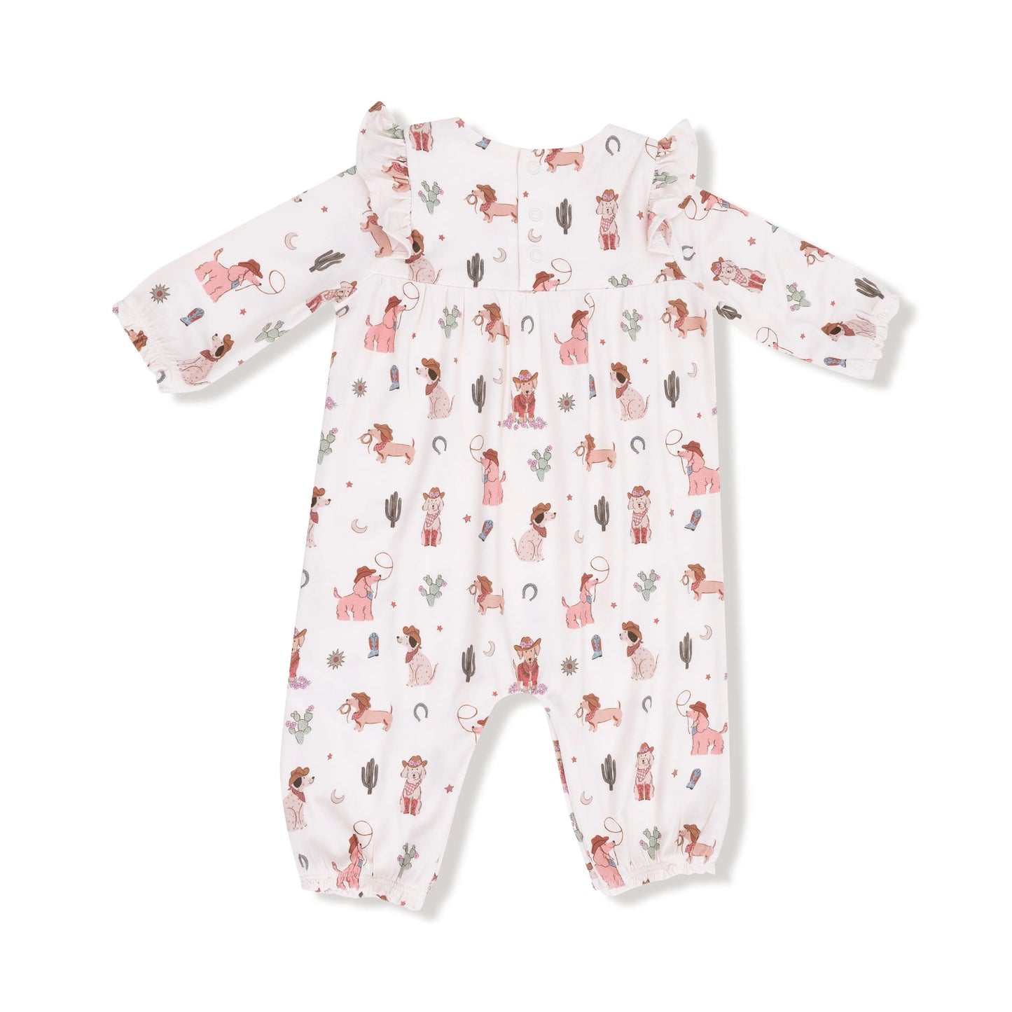 Angel Dear Angel Dear Ruffle Sleeve Romper Soft Bamboo Viscose - Apparel & Accessories > Clothing > Baby & Toddler Clothing > Baby One-Pieces 100