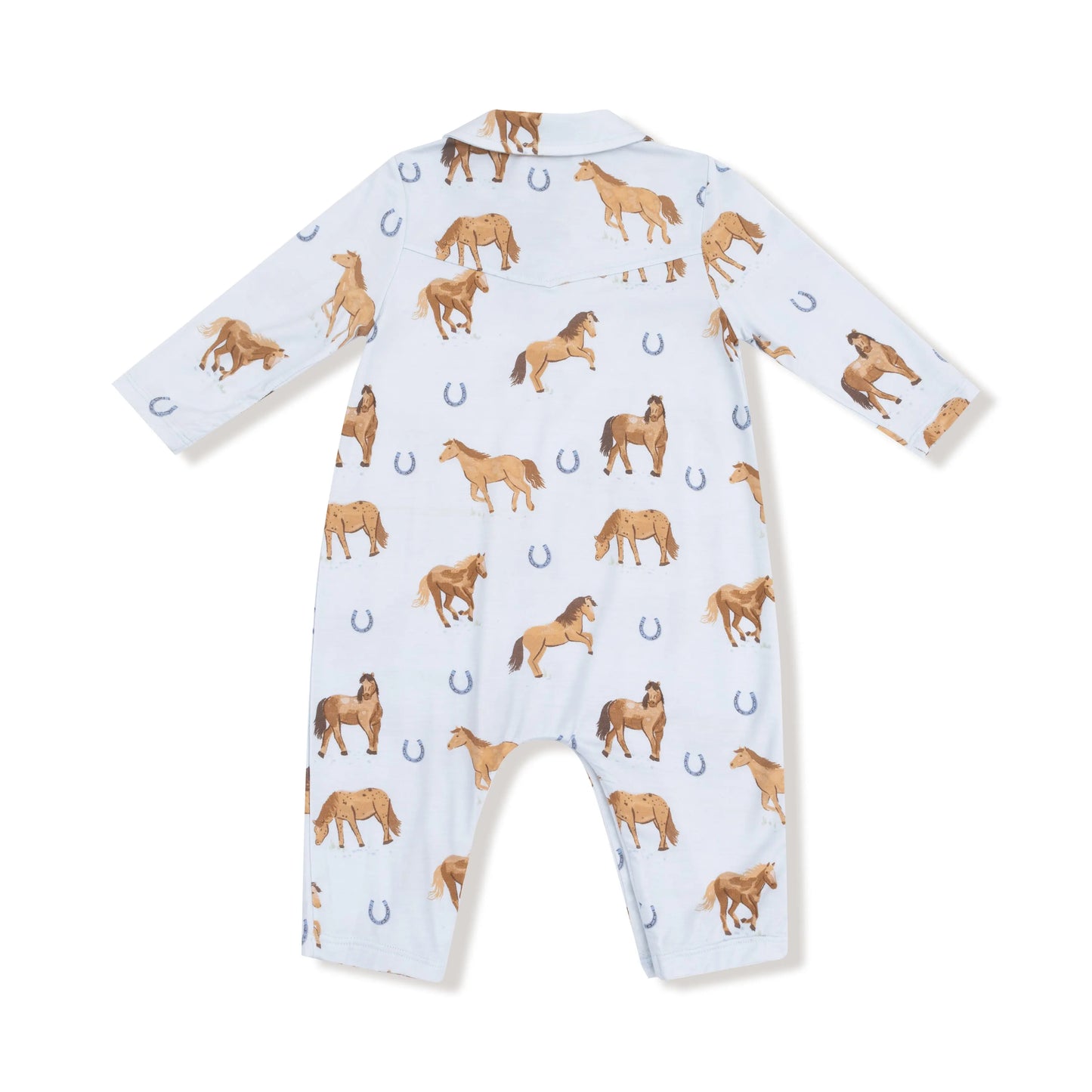 Angel Dear Angel Dear Silky Bamboo Long Sleeve Cowboy Romper For Baby - Apparel & Accessories > Clothing > Baby & Toddler Clothing > Baby One-Pieces 439