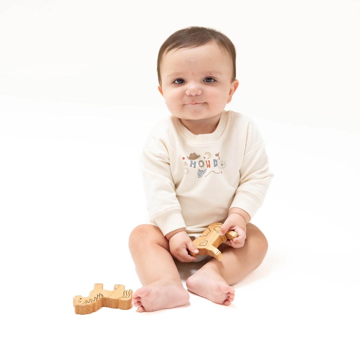 Angel Dear Angel Dear Sweatshirt Bubble With Howdy Silk Screen - Apparel & Accessories > Clothing > Baby & Toddler Clothing > Baby One-Pieces 744