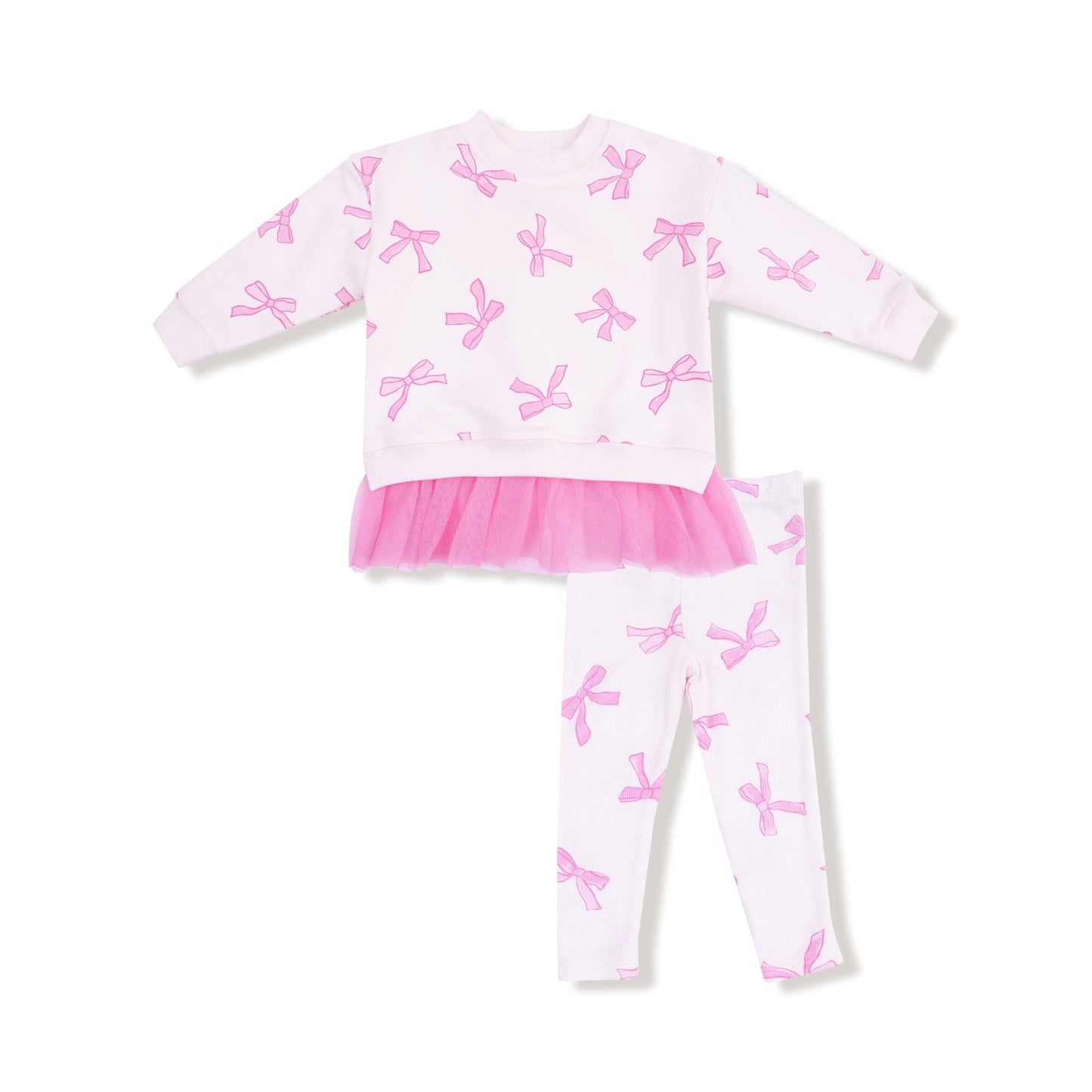 Angel Dear Angel Dear Tulle Ruffle Sweatshirt Set with Ribbed Leggings - Apparel & Accessories > Clothing > Baby & Toddler Clothing > Baby & Toddler Outfits 882