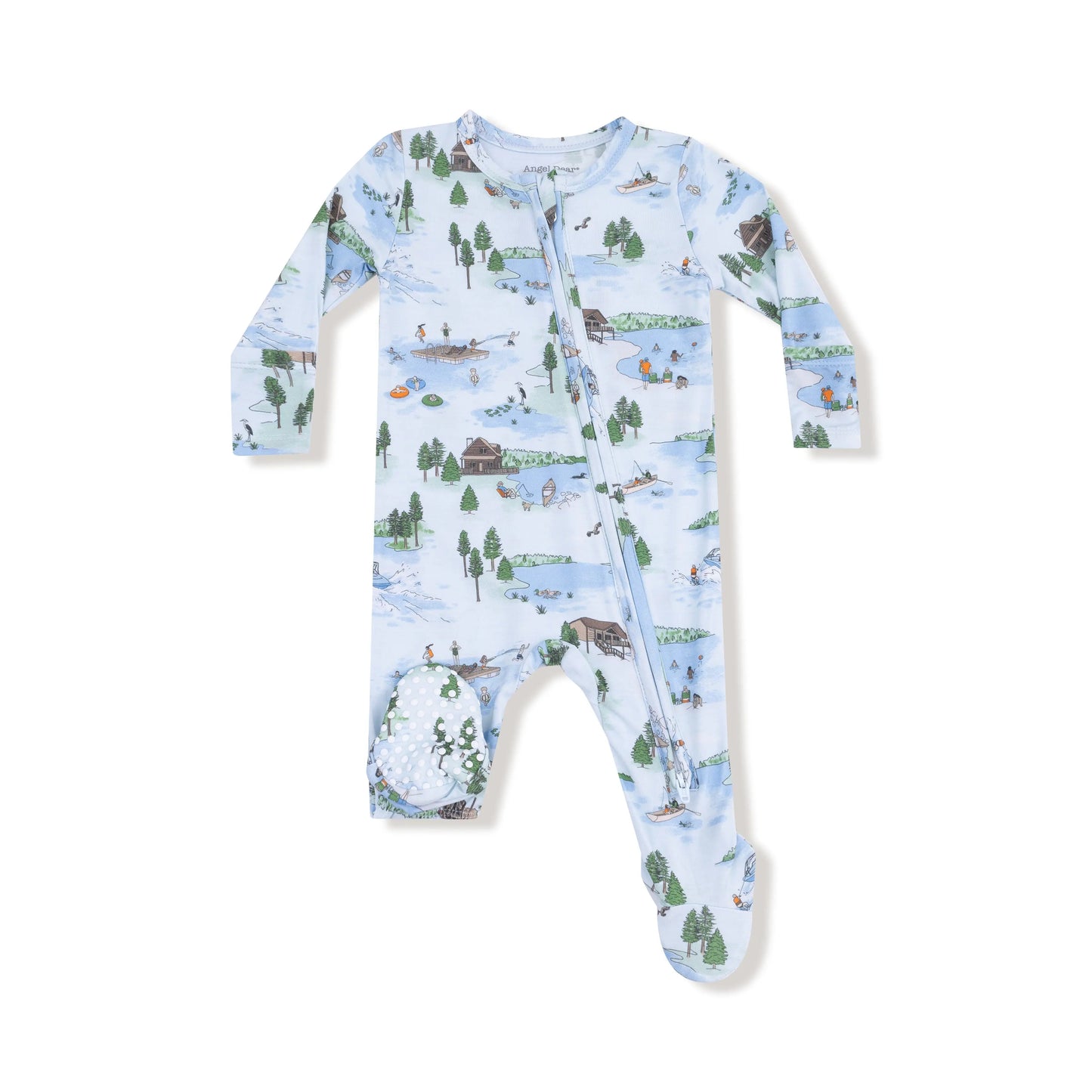 Angel Dear Two Way Zipper Footie Bamboo Soft Baby Sleepwear Angel Dear Everetts Place: Online Boutique