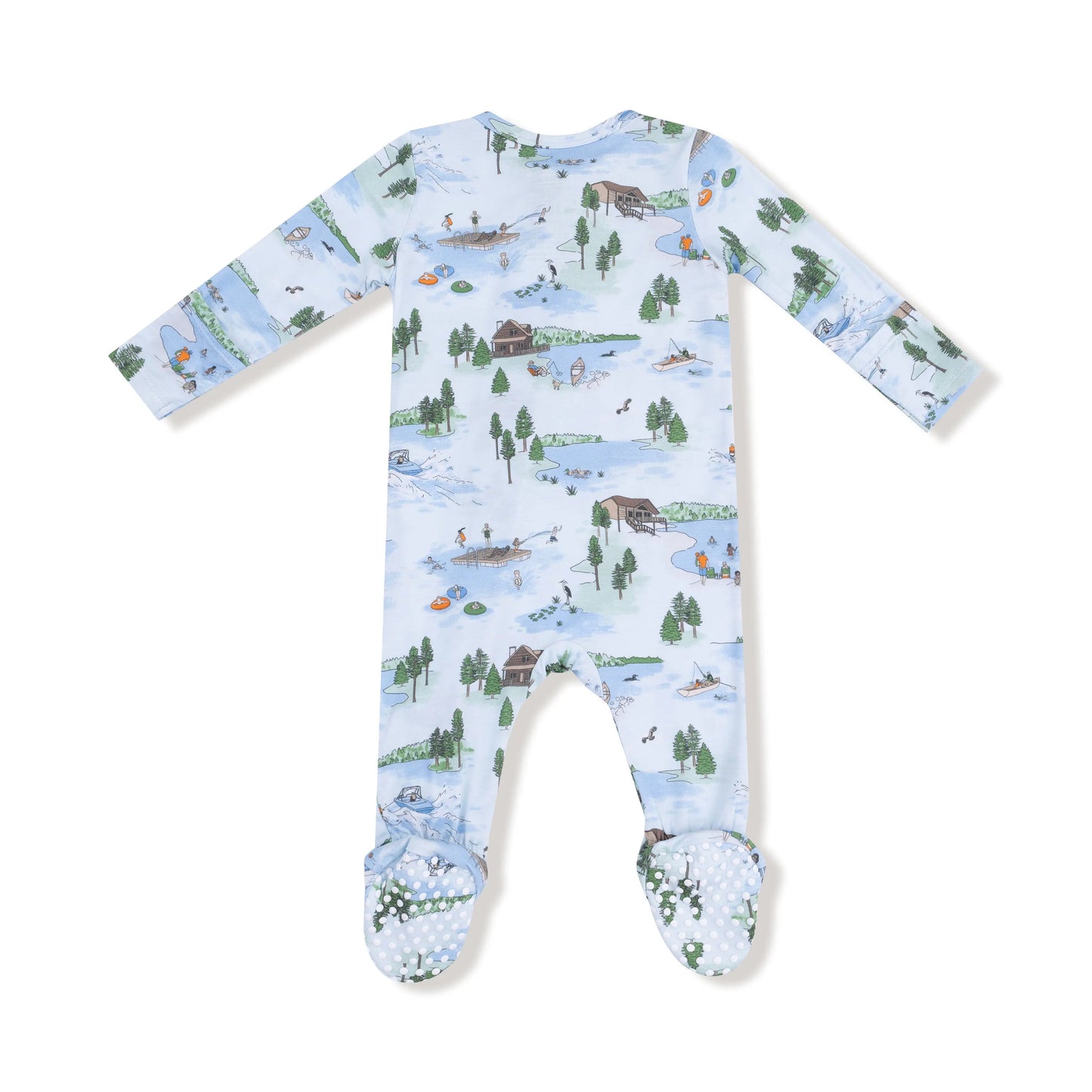 Angel Dear Two Way Zipper Footie Bamboo Soft Baby Sleepwear Angel Dear Everetts Place: Online Boutique