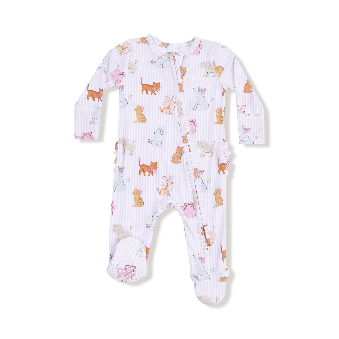 Angel Dear Two Way Zipper Ruffle Back Footie for Babies Angel Dear Everetts Place: Online Boutique
