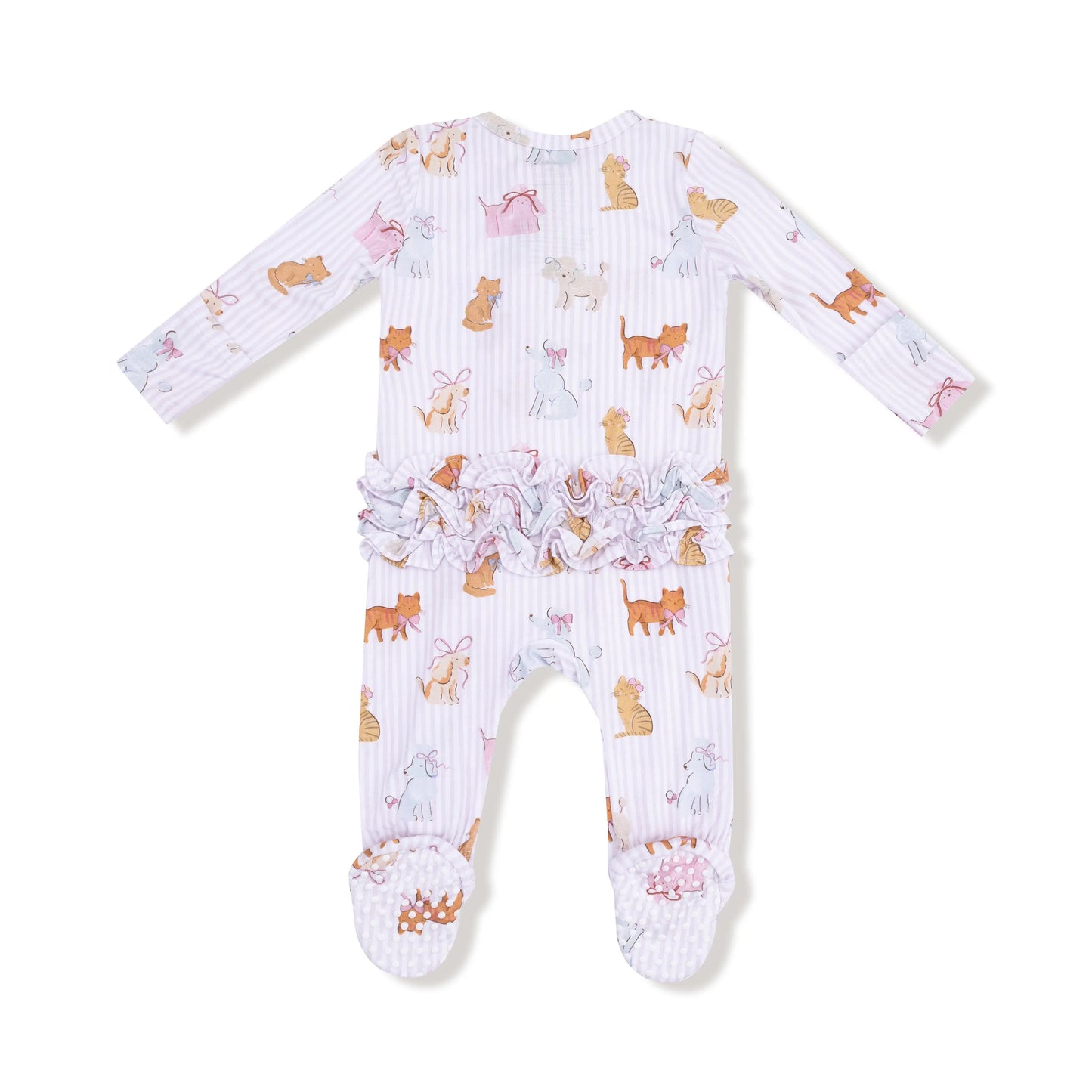 Angel Dear Two Way Zipper Ruffle Back Footie for Babies Angel Dear Everetts Place: Online Boutique