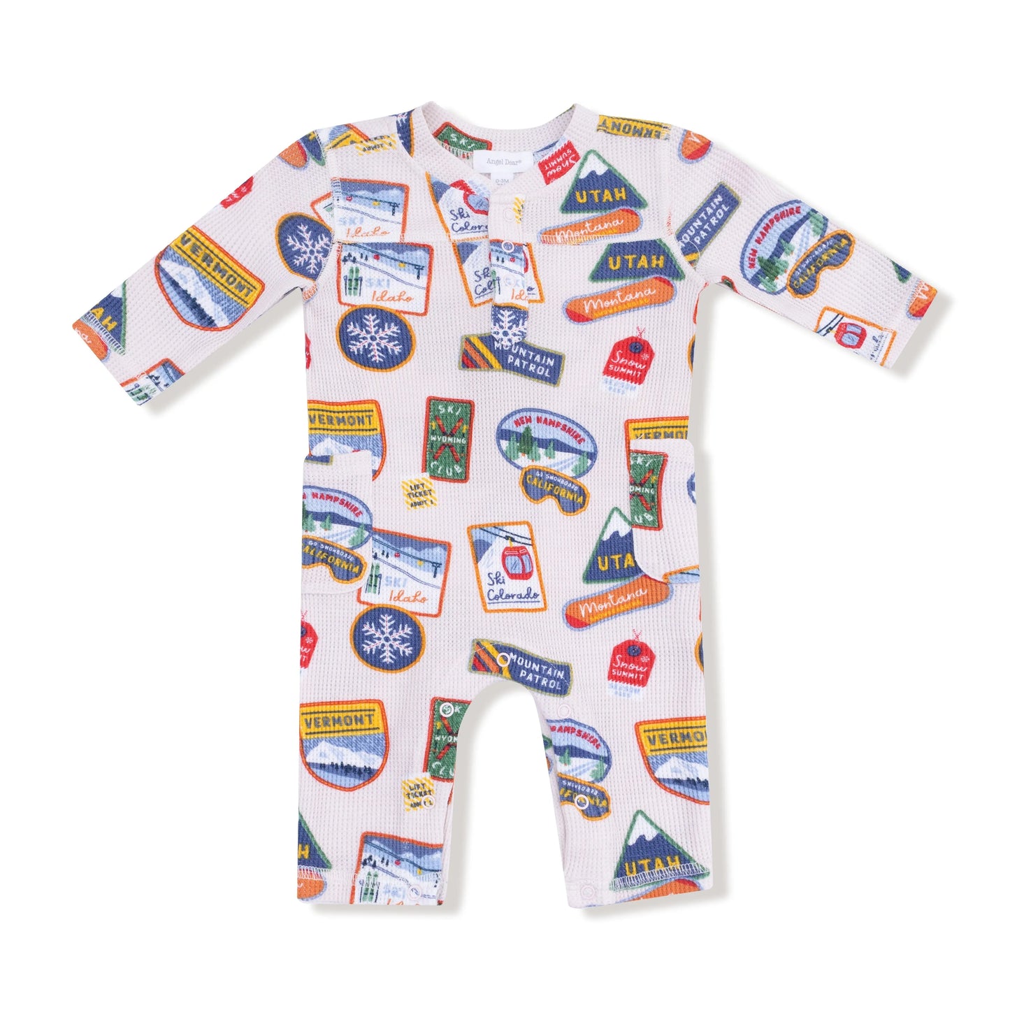 Angel Dear Angel Dear Uni Romper Cozy Henley Neckline Fall And Winter - Apparel & Accessories > Clothing > Baby & Toddler Clothing > Baby One-Pieces 106