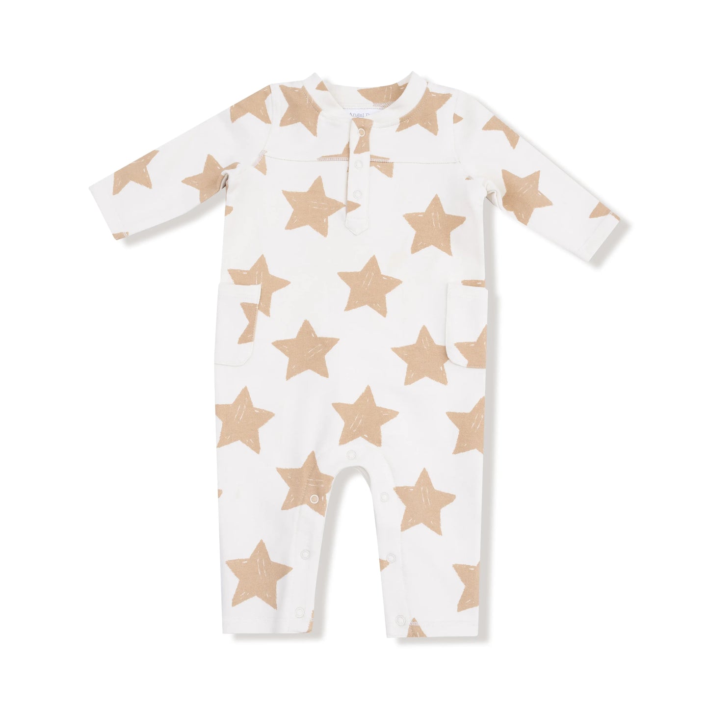 Angel Dear Uni Romper Henley Neckline Cozy Fall Winter Angel Dear Everetts Place: Online Boutique