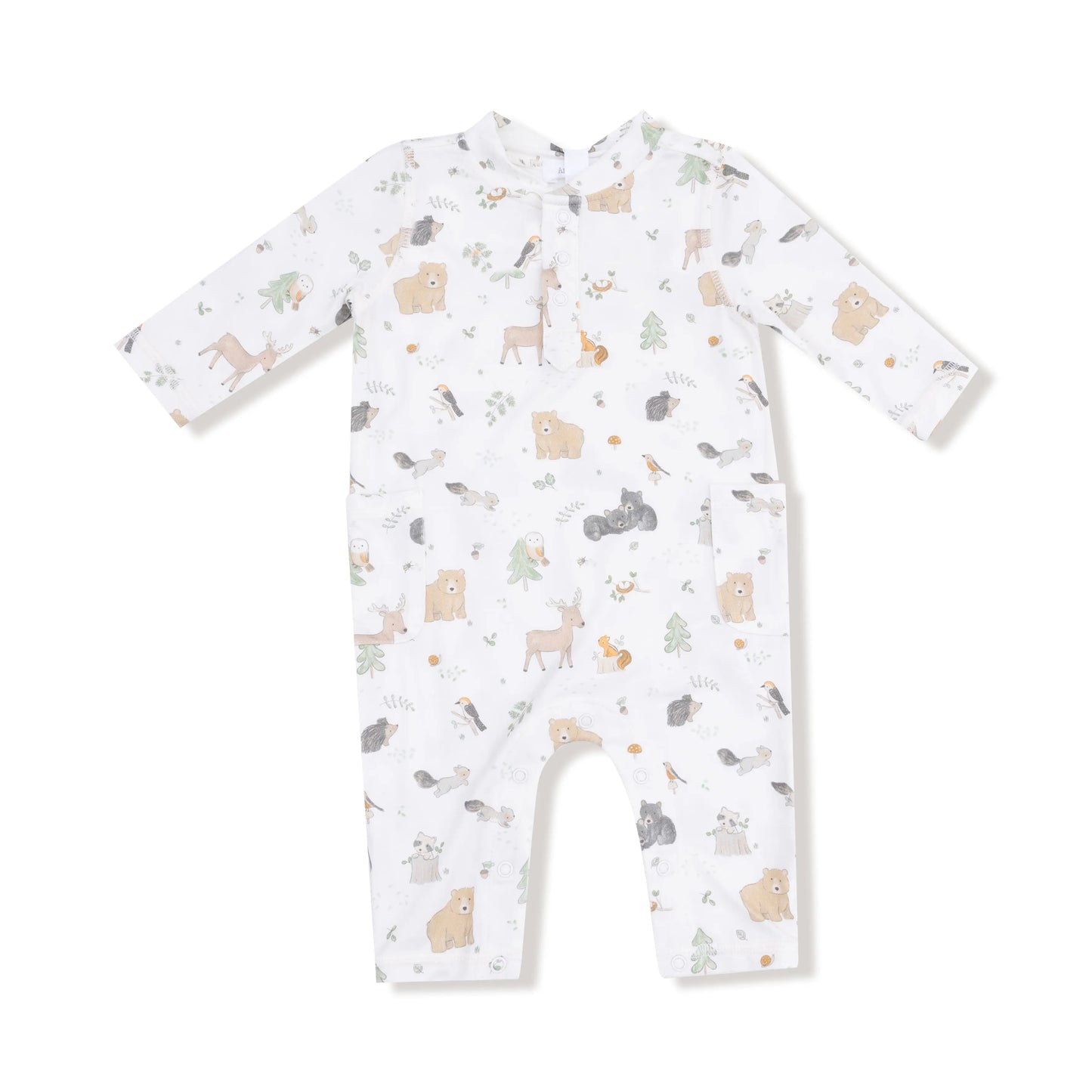 Angel Dear Angel Dear Uni Romper Henley Neckline Cozy Fall Winter Baby - Apparel & Accessories > Clothing > Baby & Toddler Clothing > Baby One-Pieces 106
