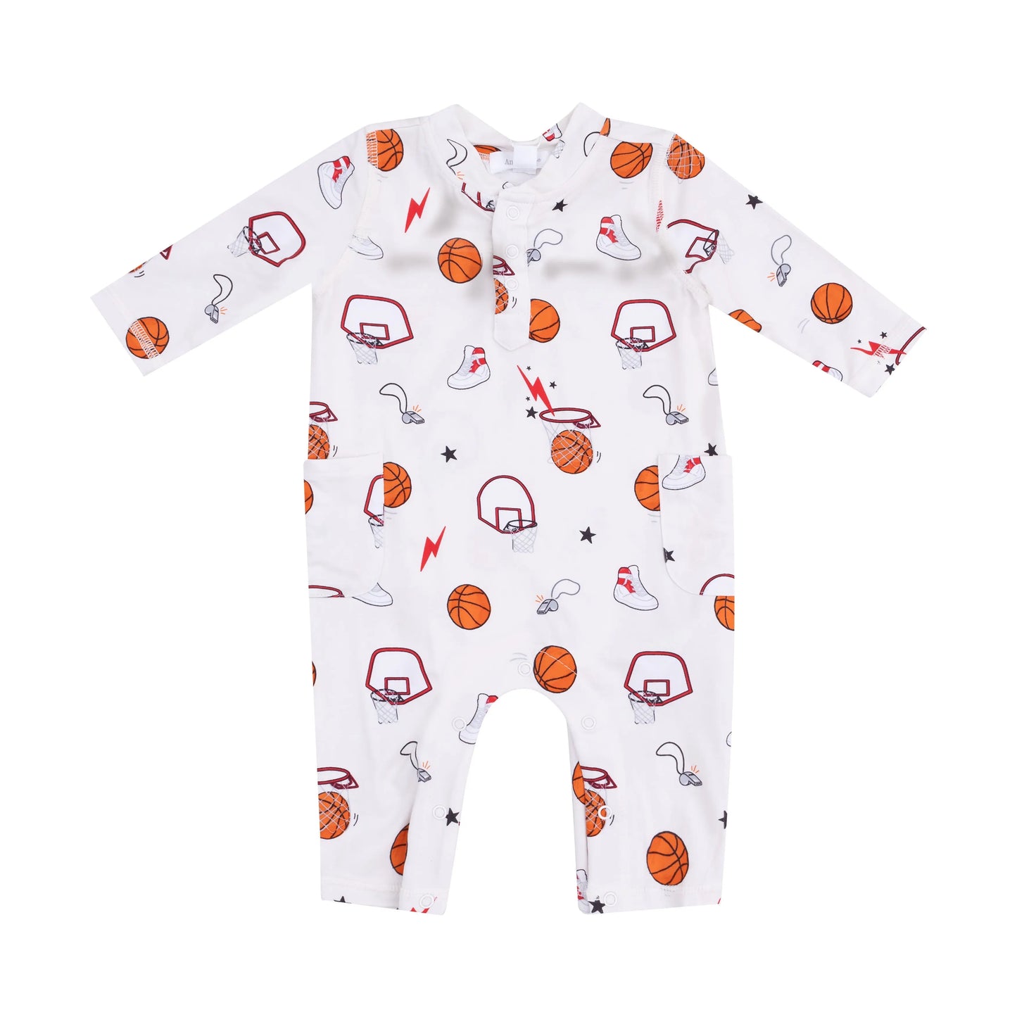 Angel Dear Angel Dear Uni Romper Henley Neckline Fall Winter Baby - Apparel & Accessories > Clothing > Baby & Toddler Clothing > Baby One-Pieces 106
