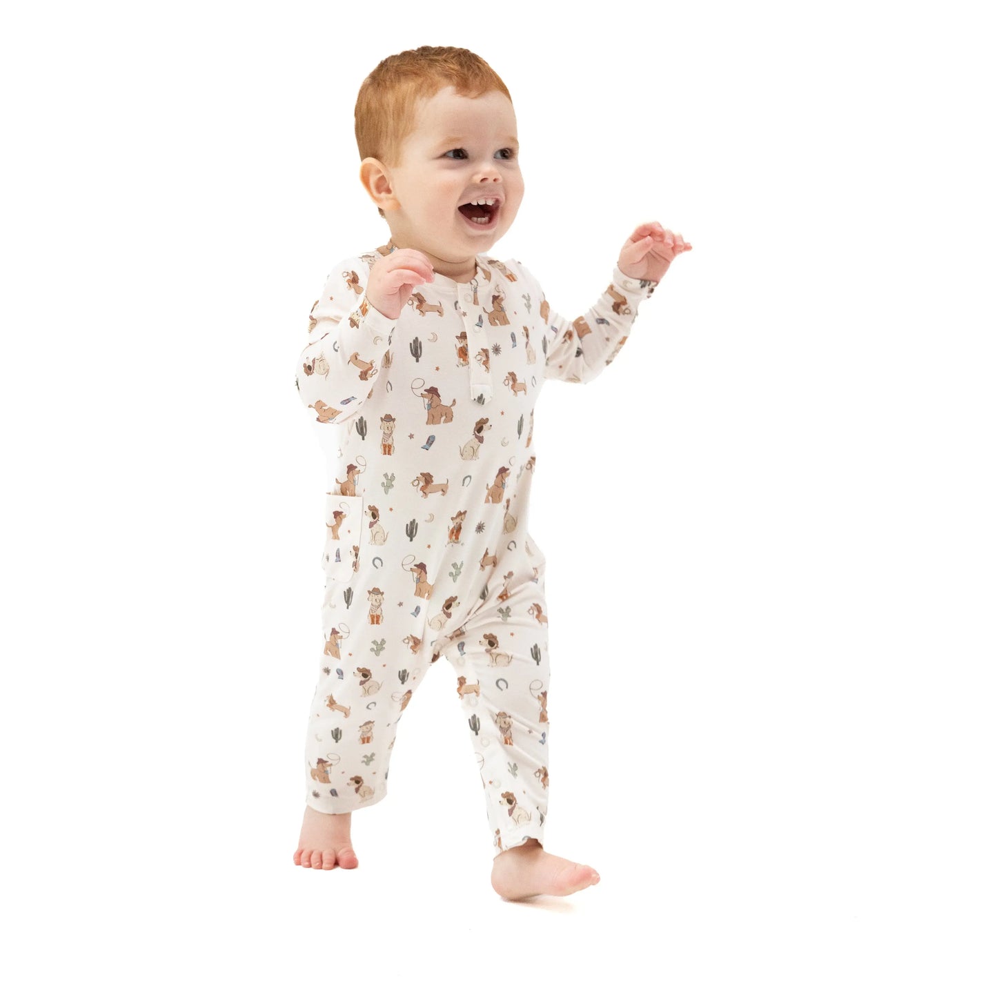 Angel Dear Angel Dear Uni Romper With Henley Neckline For Fall Winter - Apparel & Accessories > Clothing > Baby & Toddler Clothing > Baby One-Pieces 106