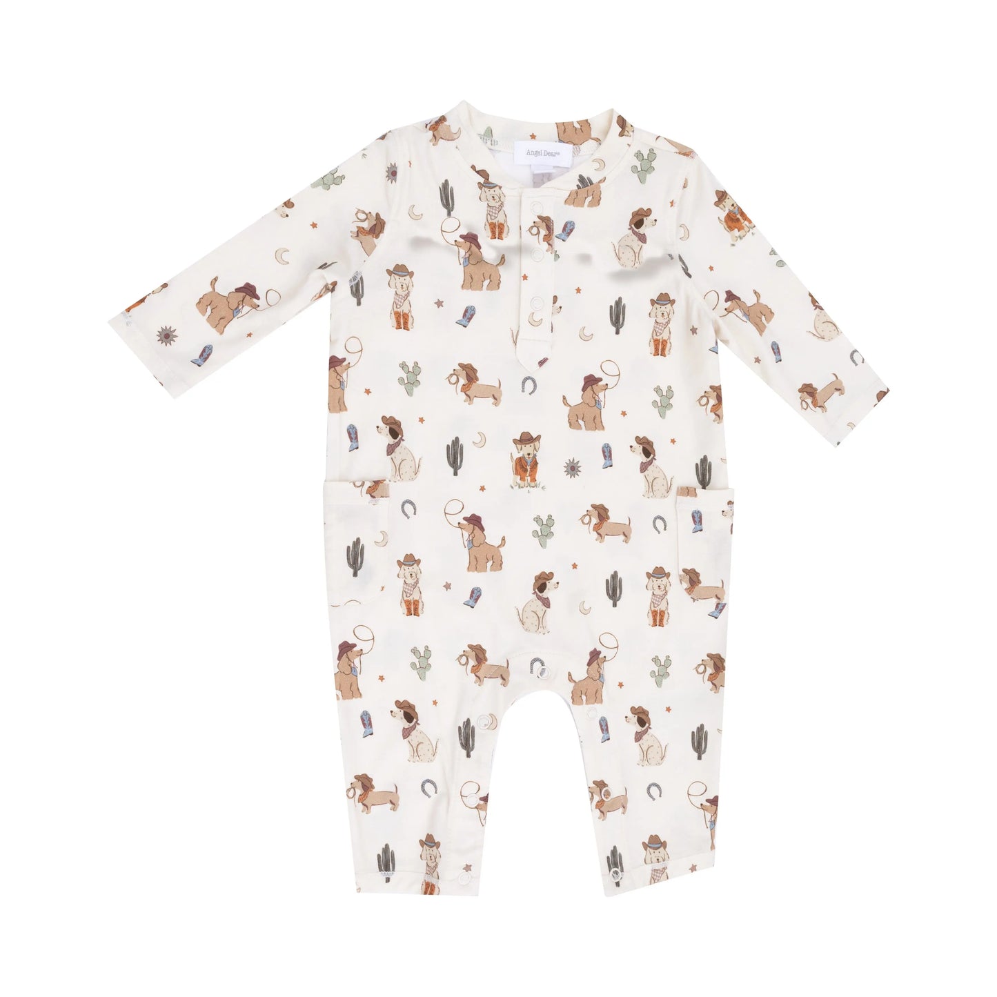 Angel Dear Angel Dear Uni Romper With Henley Neckline For Fall Winter - Apparel & Accessories > Clothing > Baby & Toddler Clothing > Baby One-Pieces 106