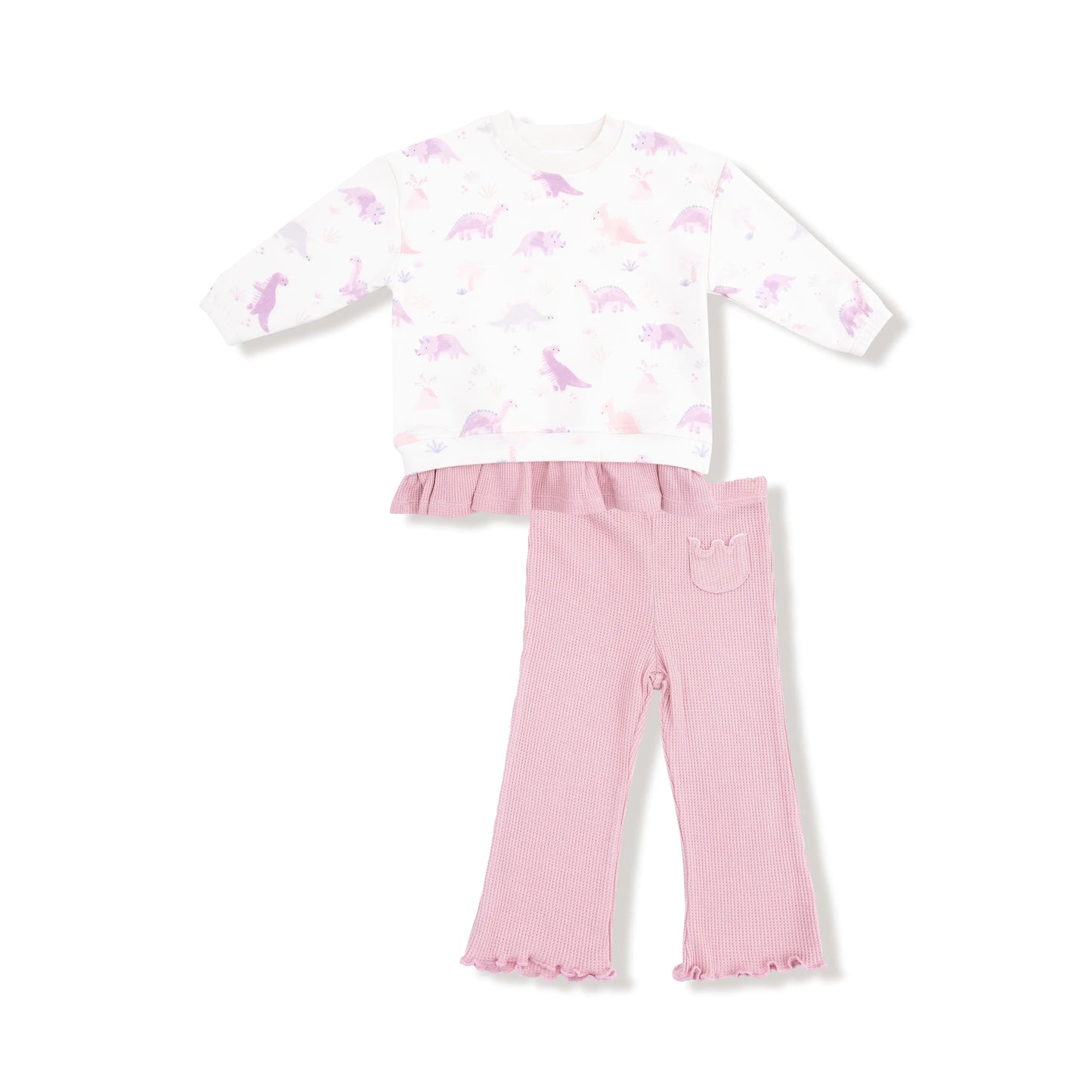 Angel Dear Angel Dear Waffle Pullover With Ruffle Bow And Leggings - Apparel & Accessories > Clothing > Baby & Toddler Clothing > Baby & Toddler Outfits 936S