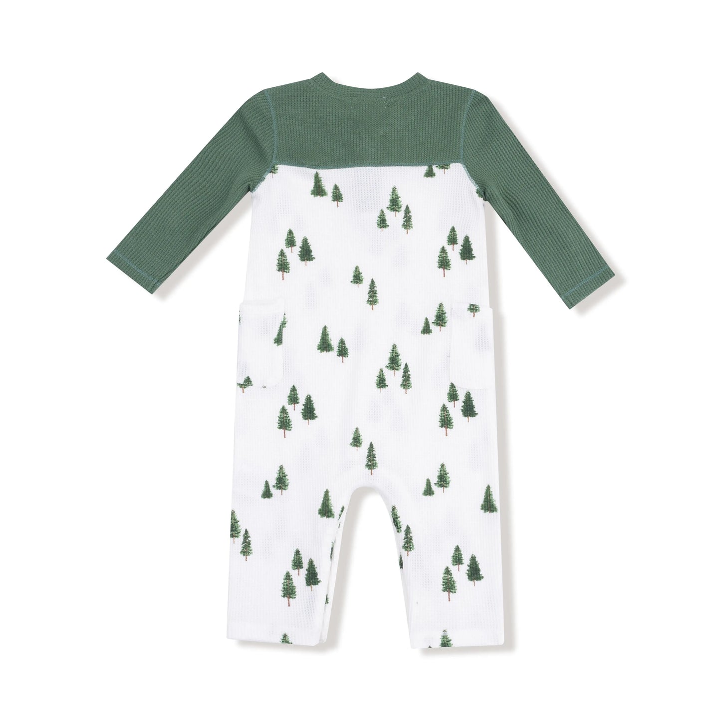 Angel Dear Angel Dear Waffle Romper With Contrast Sleeves Cozy - Apparel & Accessories > Clothing > Baby & Toddler Clothing > Baby One-Pieces 969