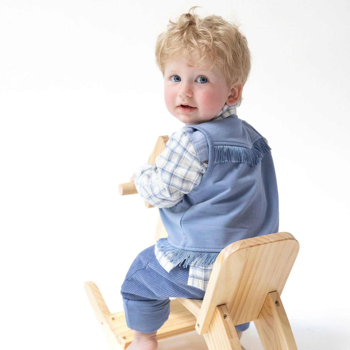 Angel Dear Angel Dear Western Fringe Vest French Terry Cozy Layering - Apparel & Accessories > Clothing > Baby & Toddler Clothing > Baby & Toddler Outerwear > Baby & Toddler Coats & Jackets 921