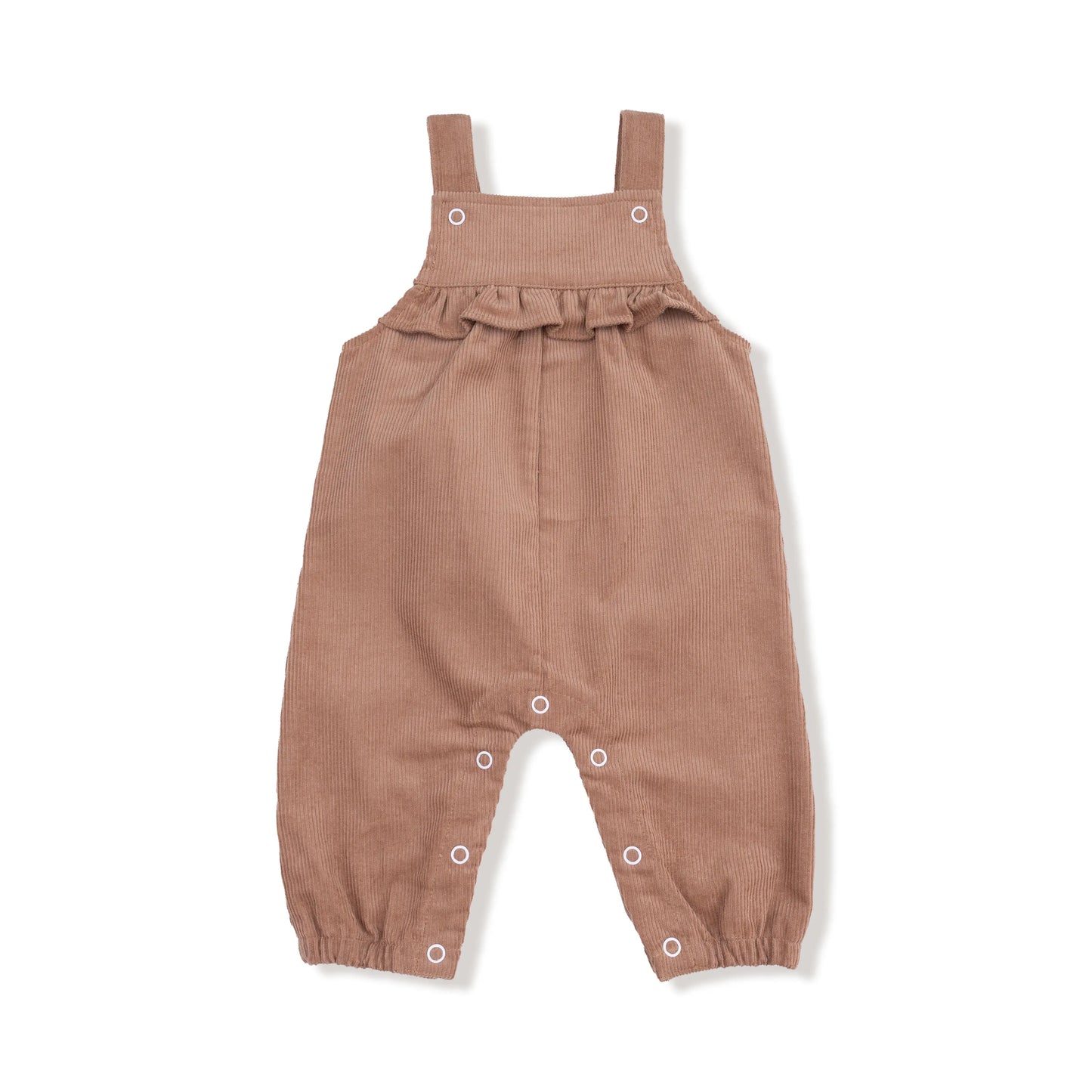 Angel Dear Angel Dear Yoke Ruffle Corduroy Overall for Baby Girls - Apparel & Accessories > Clothing > Baby & Toddler Clothing > Baby & Toddler Outfits 533