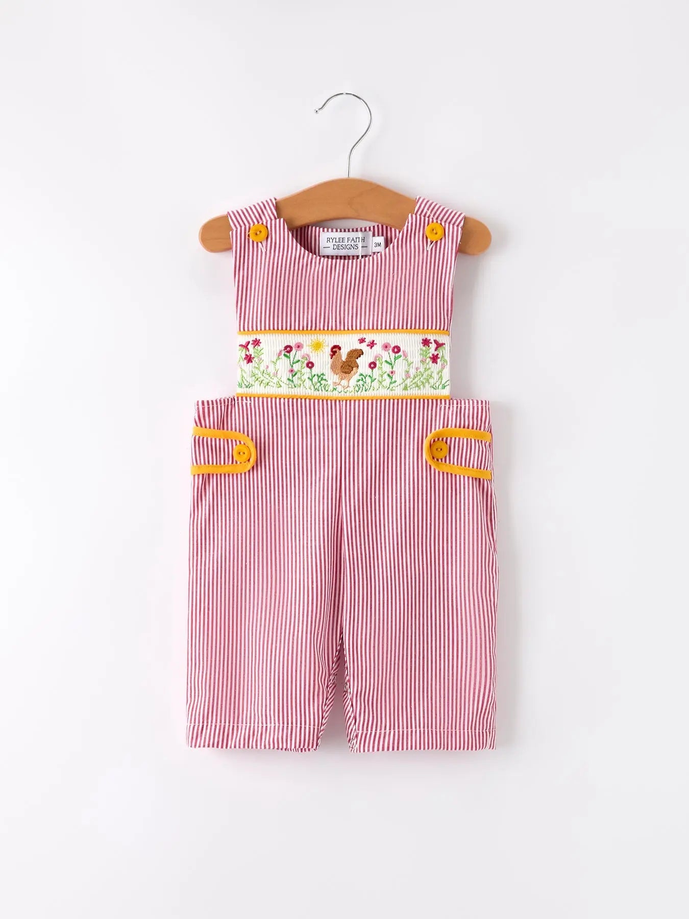 Autumn Rooster Embroidered Boys Smock Romper Toddler Rylee Faith Designs Everetts Place: Online Boutique