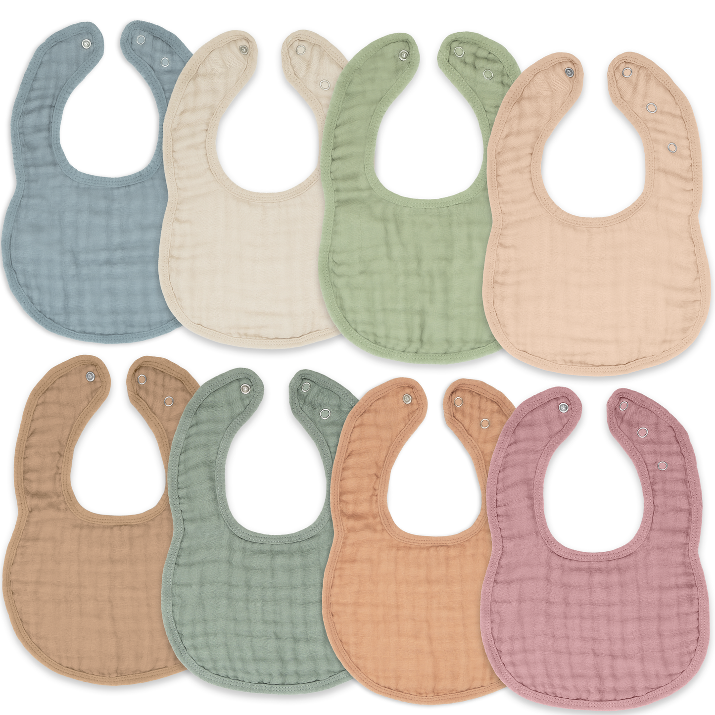 Multicolor Muslin Bibs For Babies Drool Absorbent Set Comfy Cubs Everetts Place: Online Boutique 29.99