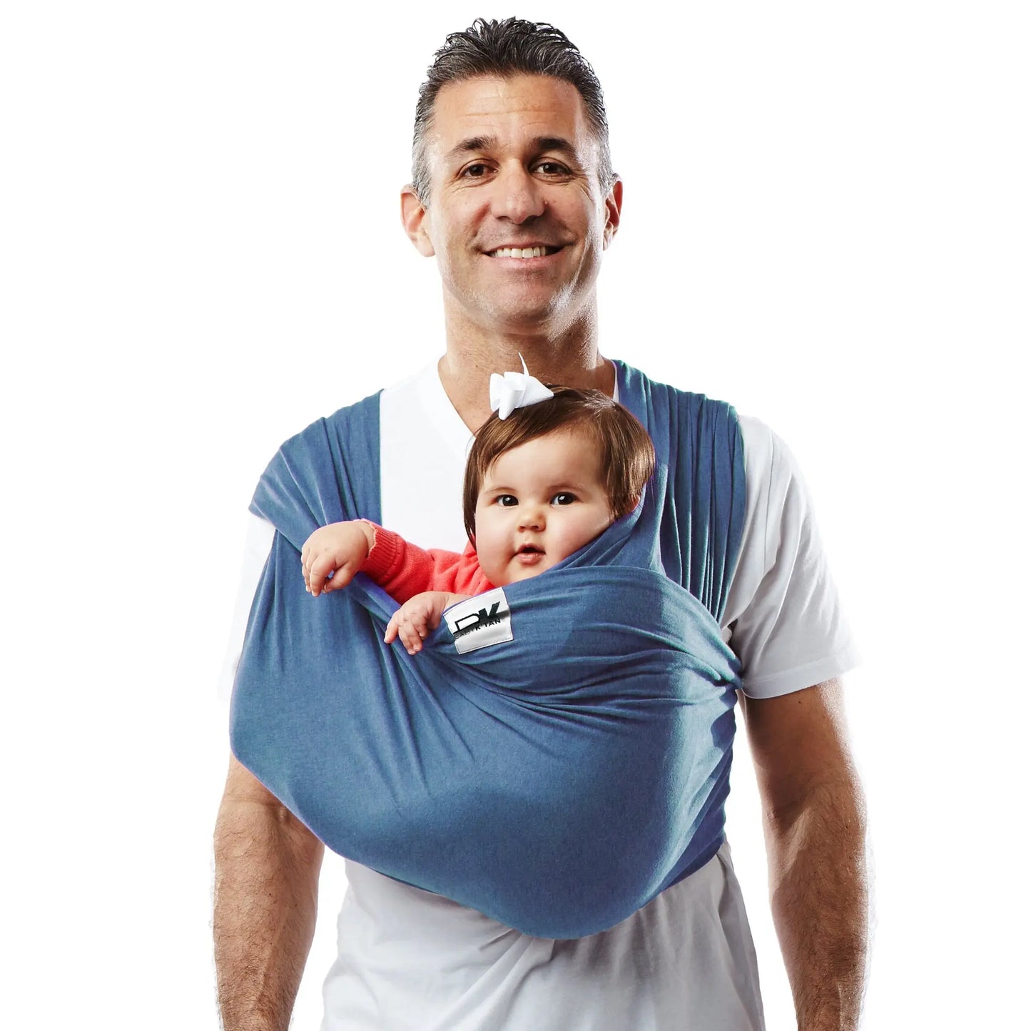 Baby K'tan Original Baby Carrier Denim Wrap Style Hands-Free Cotton Carrier Baby K'tan