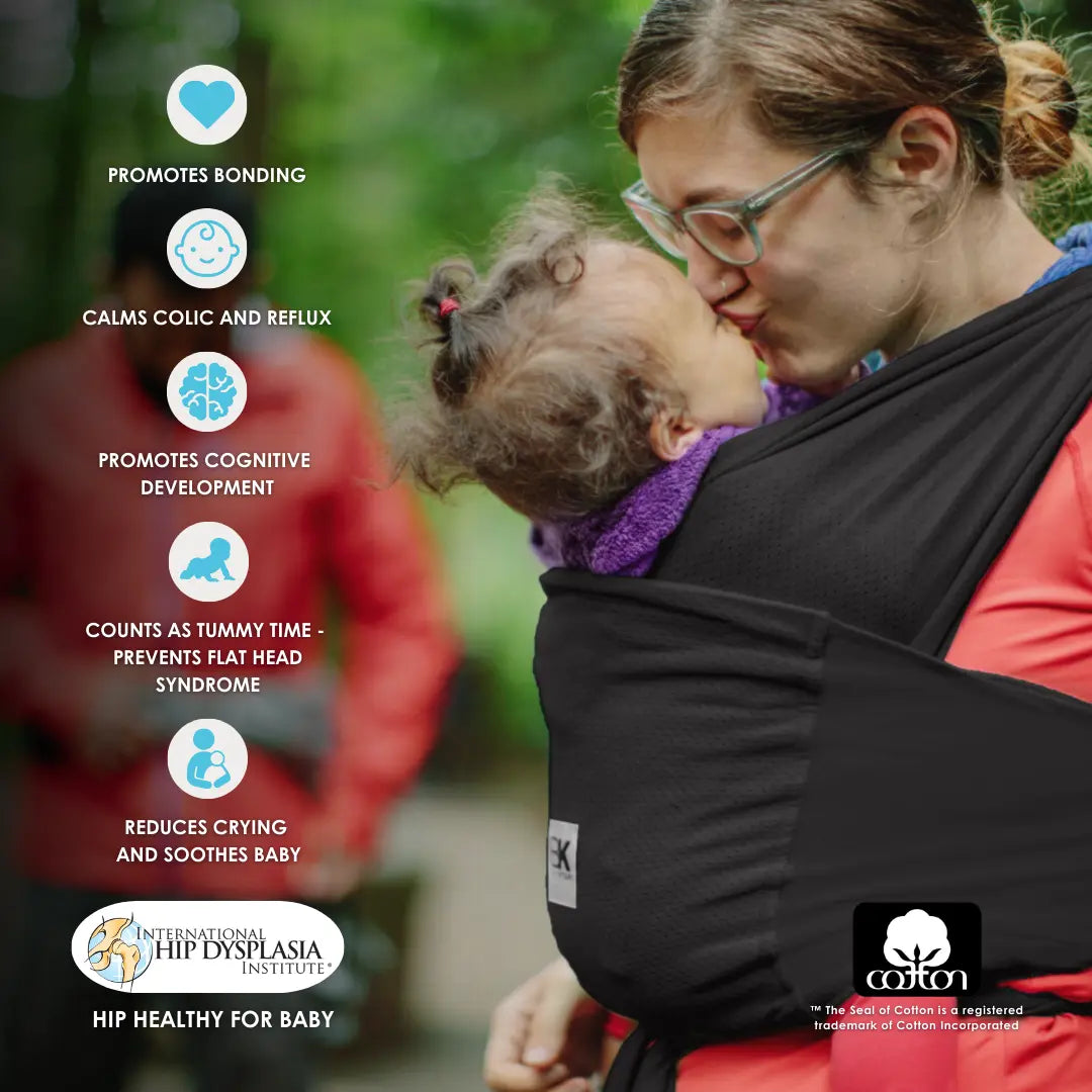 Baby K'tan Breeze Baby Carrier Black Baby K'tan