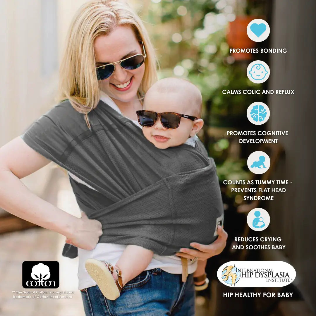 Baby K'tan Breeze Baby Carrier Charcoal Baby K'tan