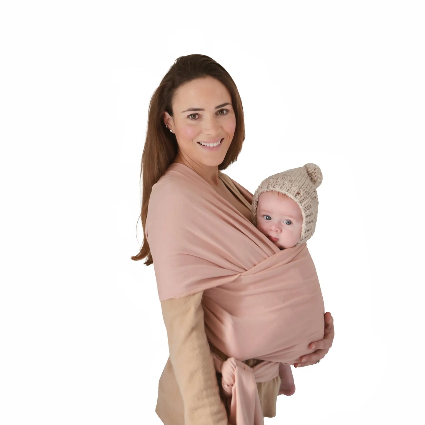 Organic Cotton Baby Wrap for Bonding and Comfort with Built-In Pocket Mushie