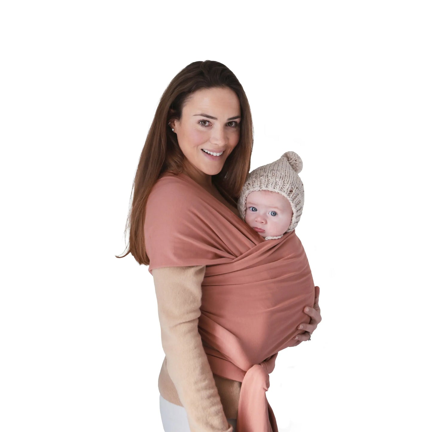 Organic Cotton Baby Wrap for Bonding and Comfort with Built-In Pocket Mushie