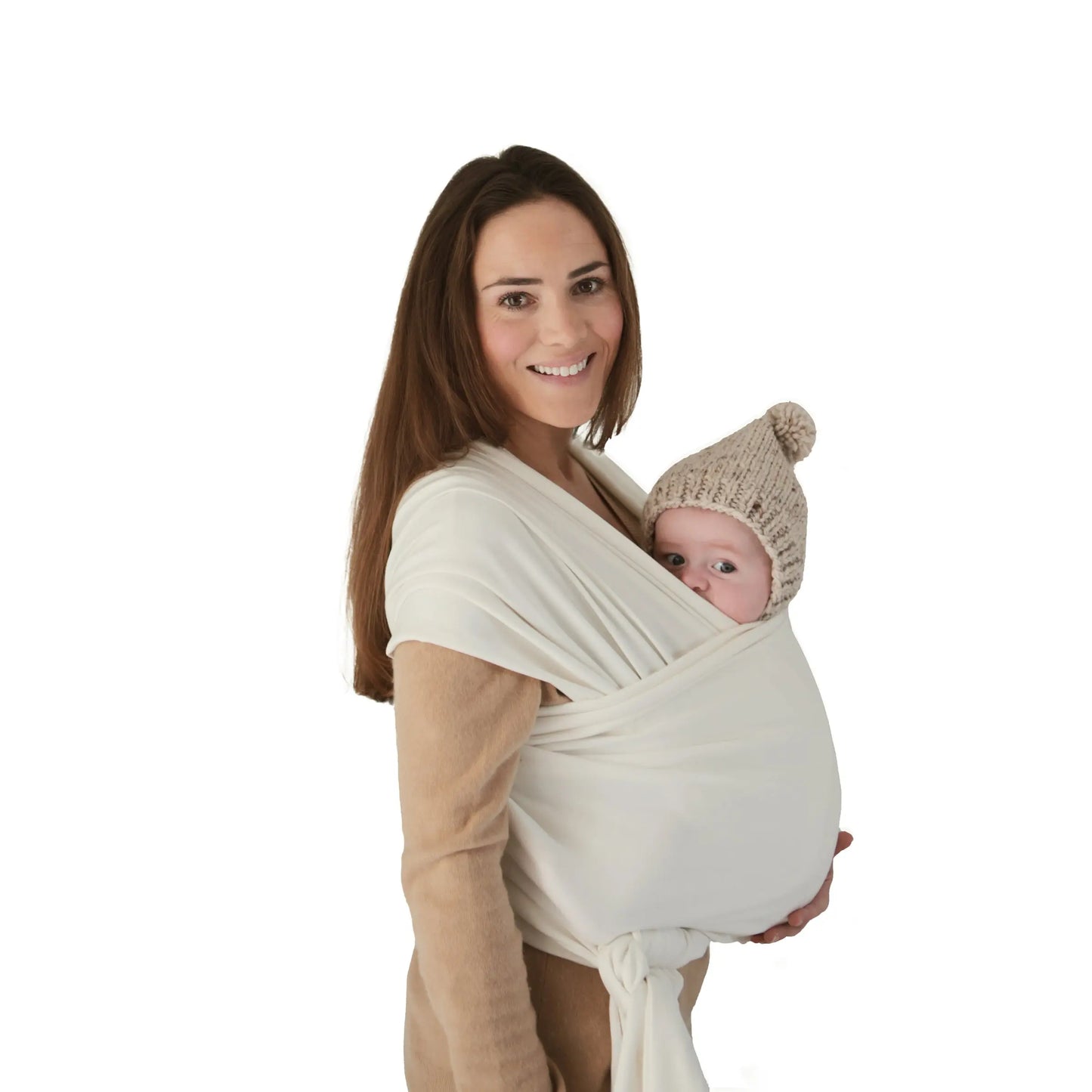 Organic Cotton Baby Wrap for Bonding and Comfort with Built-In Pocket Mushie