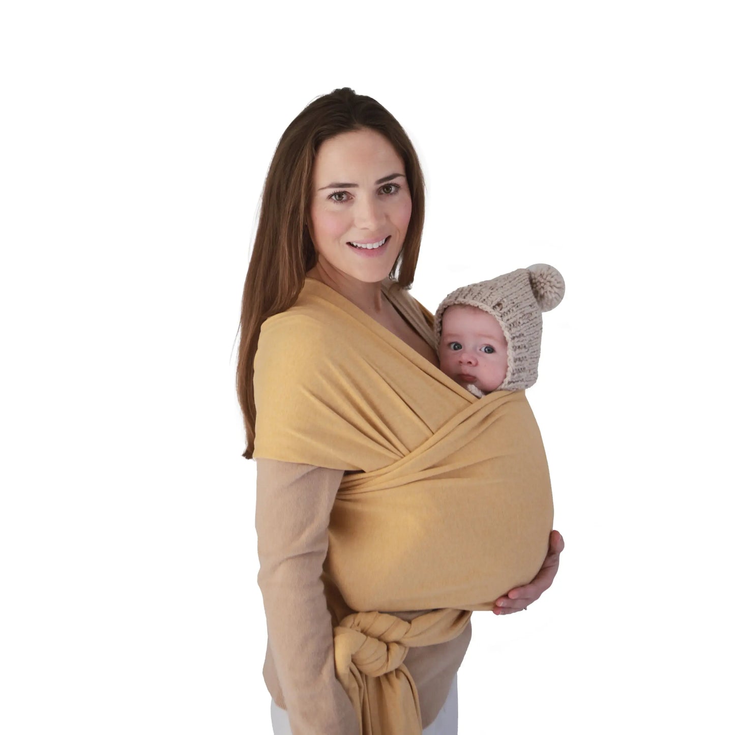Organic Cotton Baby Wrap for Bonding and Comfort with Built-In Pocket Mushie