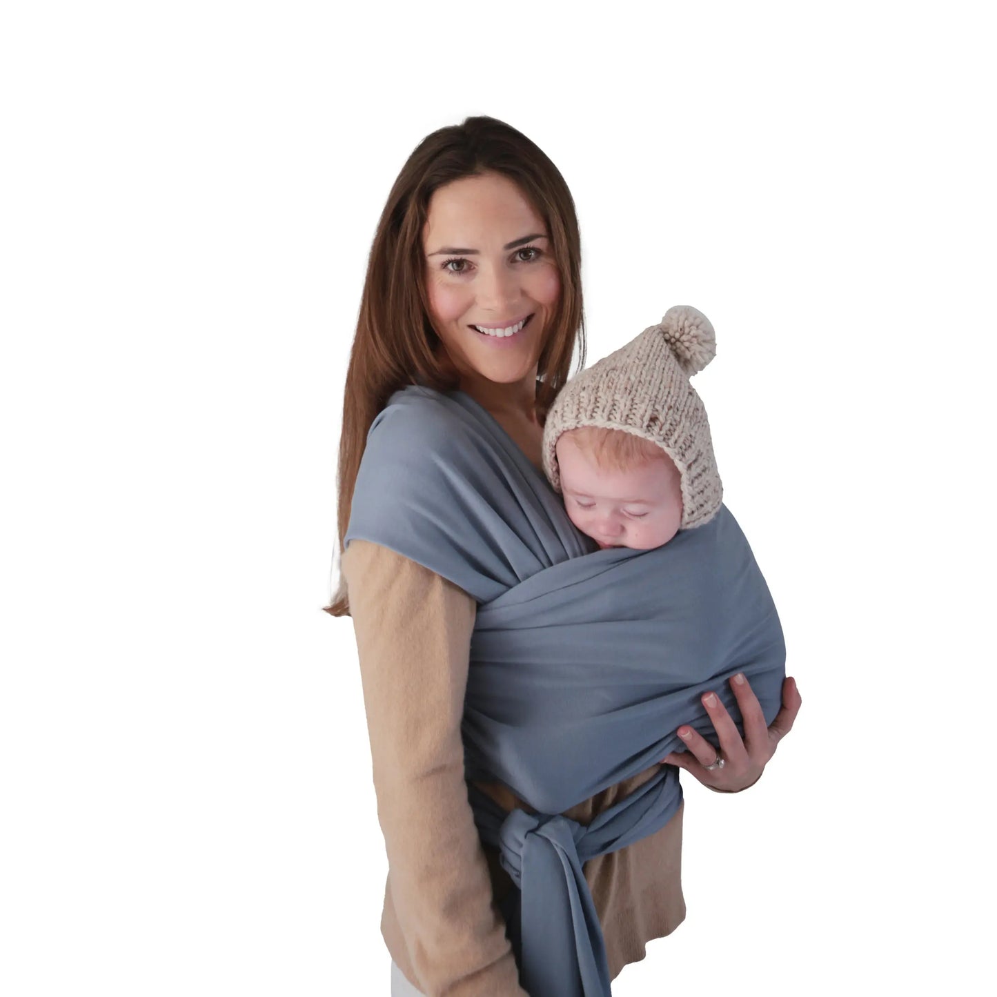 Organic Cotton Baby Wrap for Bonding and Comfort with Built-In Pocket Mushie