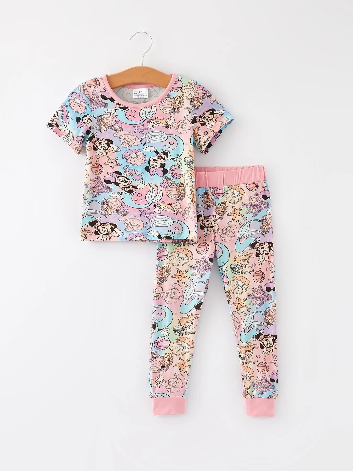 Bamboo Fabric Girls Summer Minnie Mouse Pajamas Set Rylee Faith Designs Everetts Place: Online Boutique