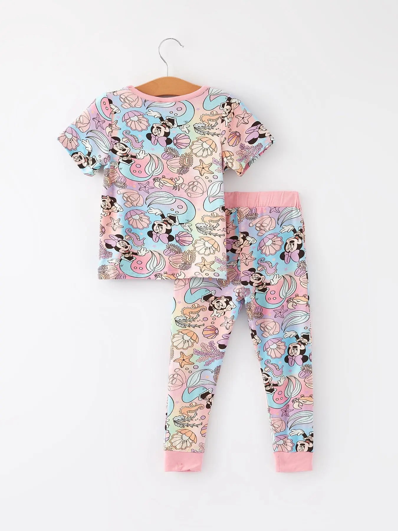 Bamboo Fabric Girls Summer Minnie Mouse Pajamas Set Rylee Faith Designs Everetts Place: Online Boutique