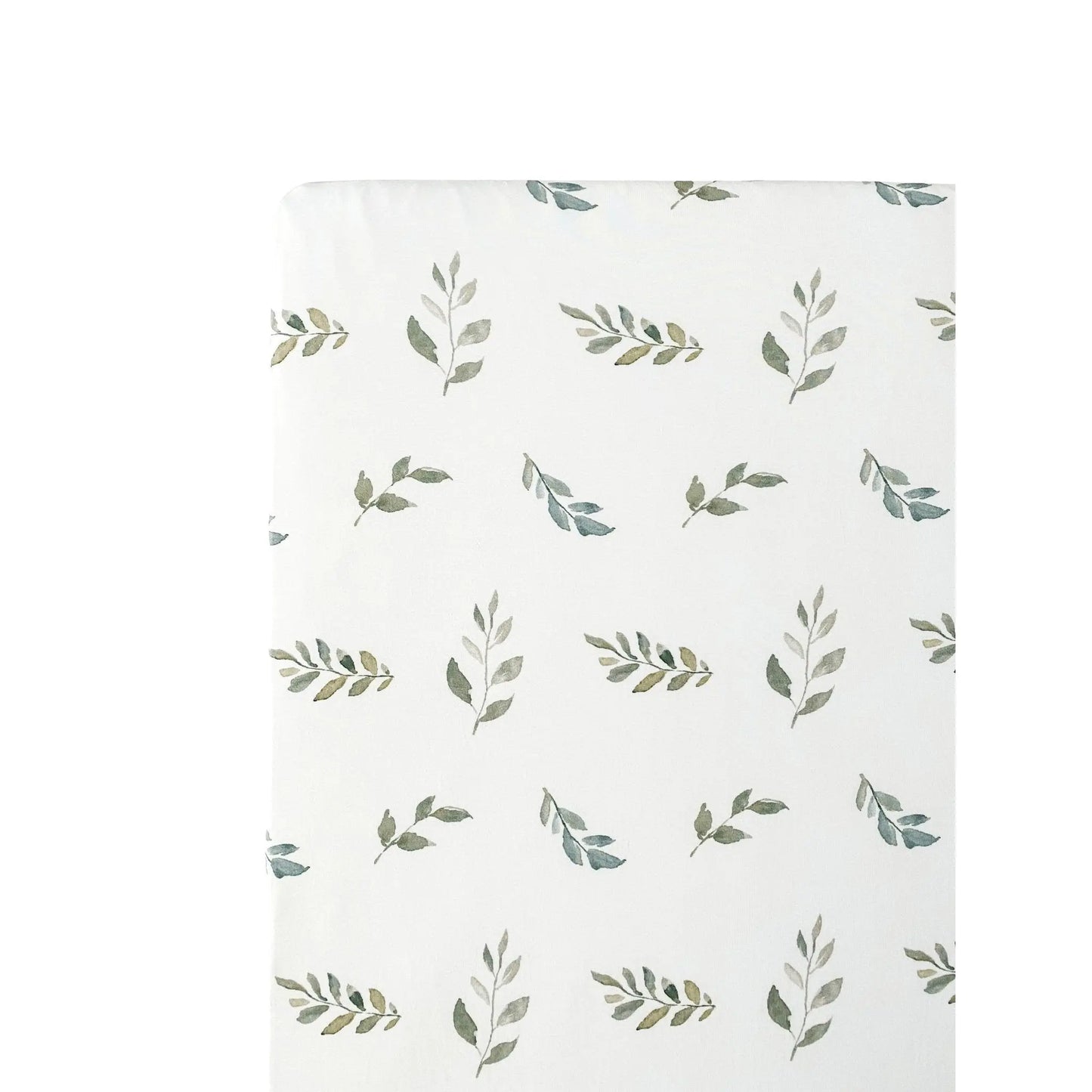 Bamboo Fitted Crib Sheet - Green Leaves Harp Angel Boutique