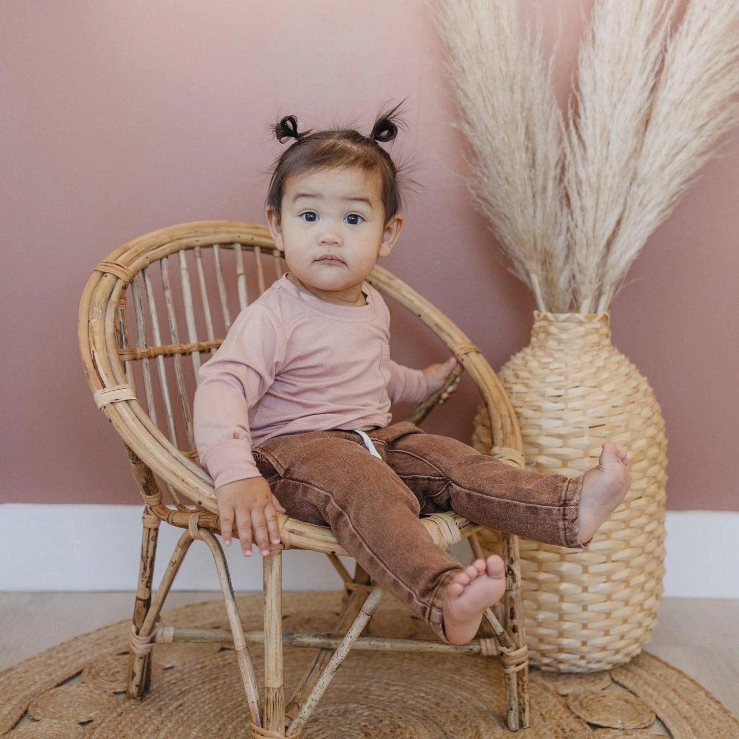 Little Joy Co. Bamboo Pocket Tee Long Sleeve Baby And Toddler Six Colors -