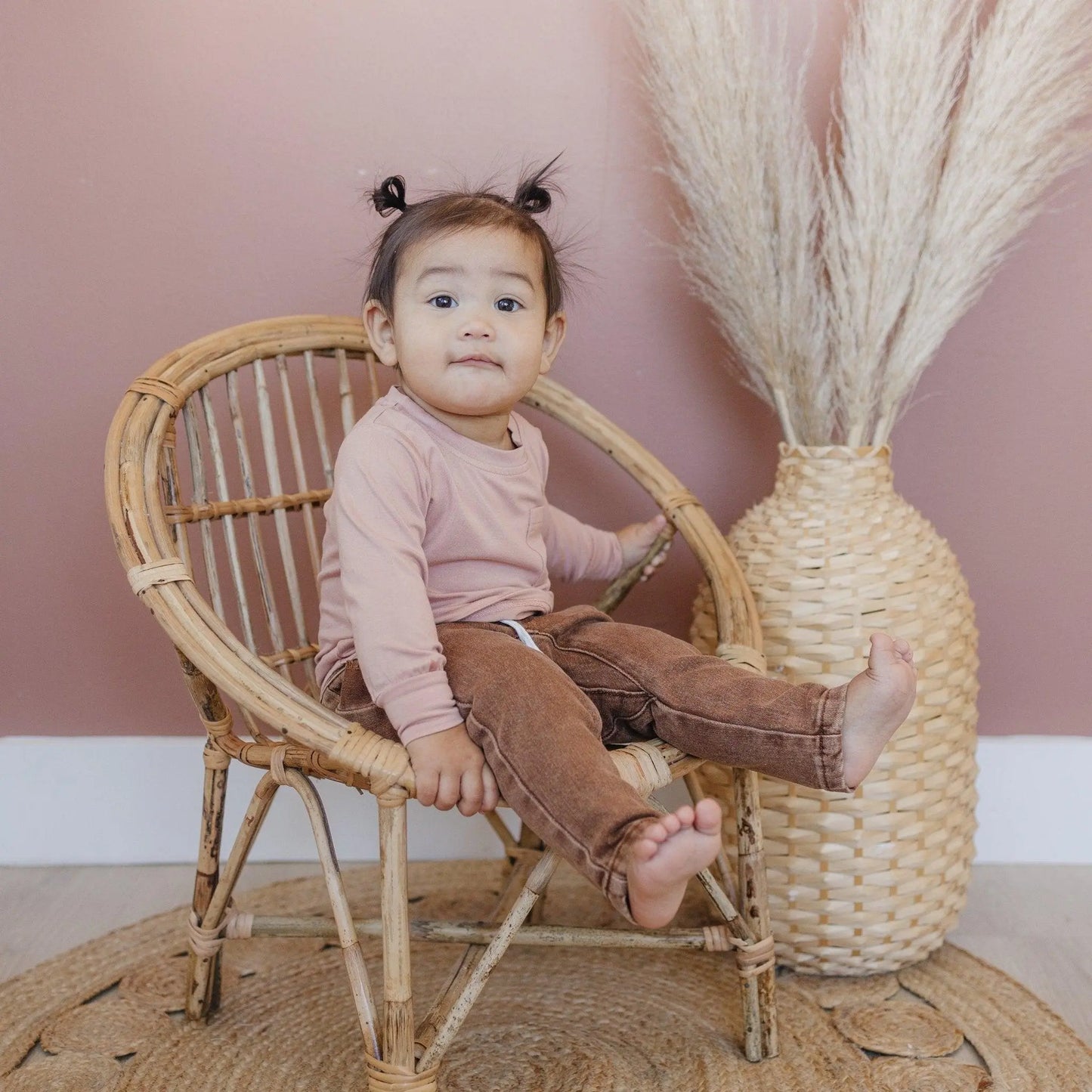 Little Joy Co. Bamboo Pocket Tee Long Sleeve Baby And Toddler Six Colors -