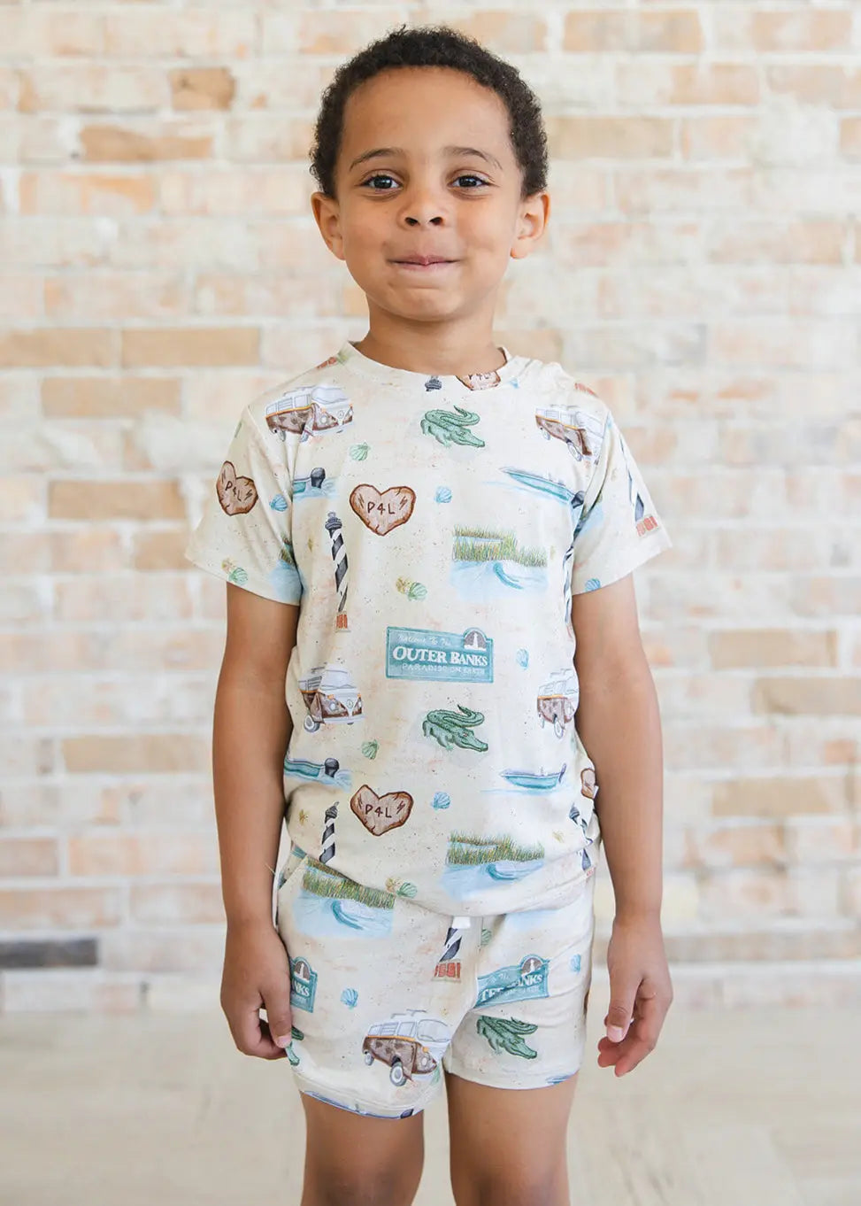 Bamboo Shortie Set Outer Banks By Charlie Lou Baby Kids Charlie Lou Baby Everetts Place: Online Boutique
