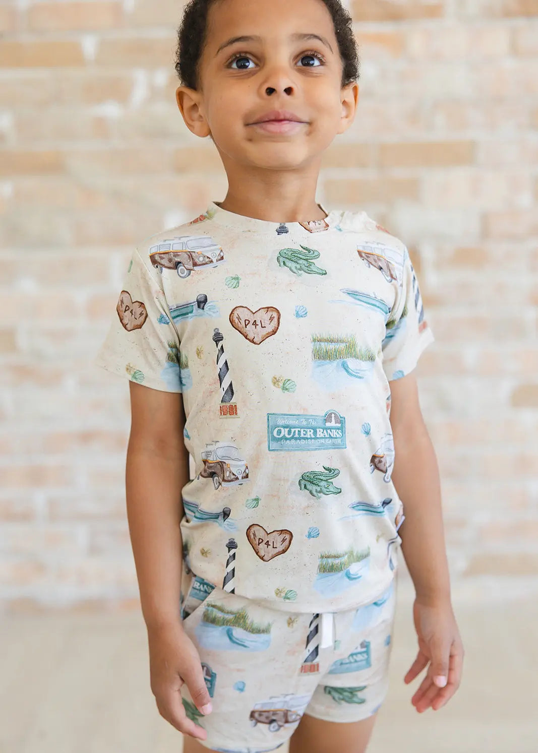 Bamboo Shortie Set Outer Banks By Charlie Lou Baby Kids Charlie Lou Baby Everetts Place: Online Boutique