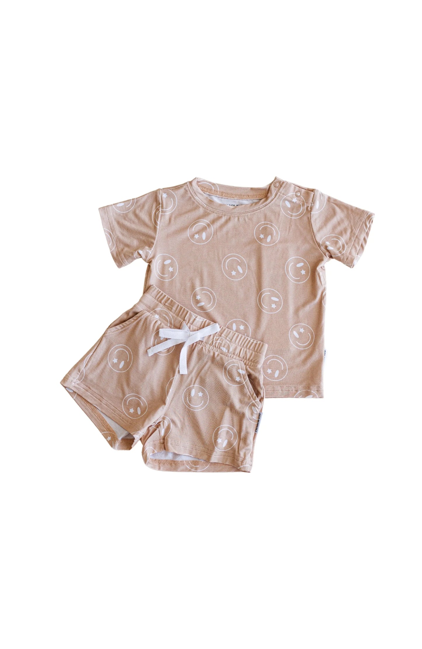 Bamboo Shortie Set Starry Eyed Smiley Baby Outfit For Babies Charlie Lou Baby Everetts Place: Online Boutique