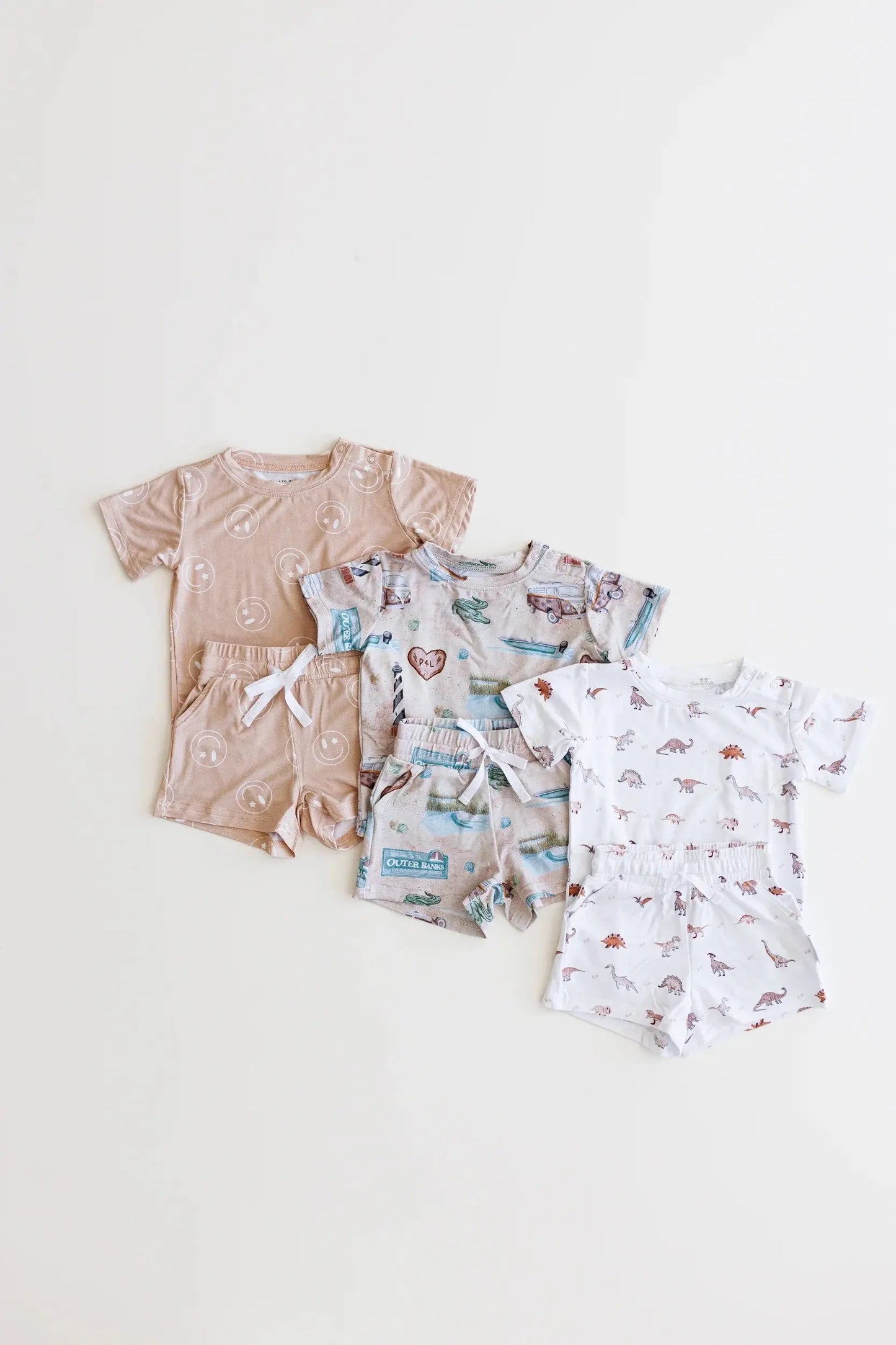 Bamboo Shortie Set Starry Eyed Smiley Baby Outfit For Babies Charlie Lou Baby Everetts Place: Online Boutique