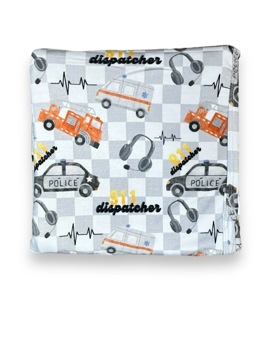 Miller & Co. Bamboo Spandex Swaddle, 911 Dispatch - Everetts Place Boutique -