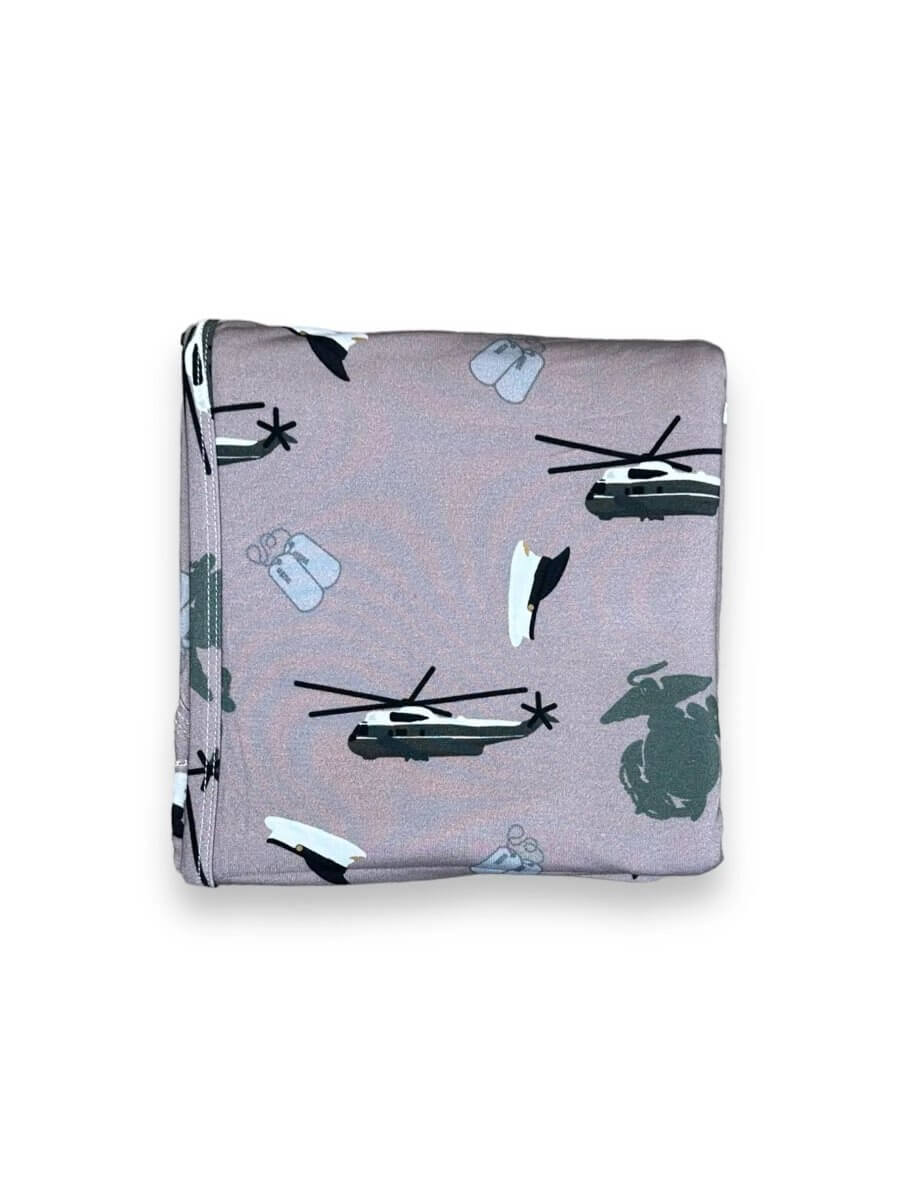 Miller & Co. Bamboo Spandex Swaddle, Marines - Everetts Place Boutique -