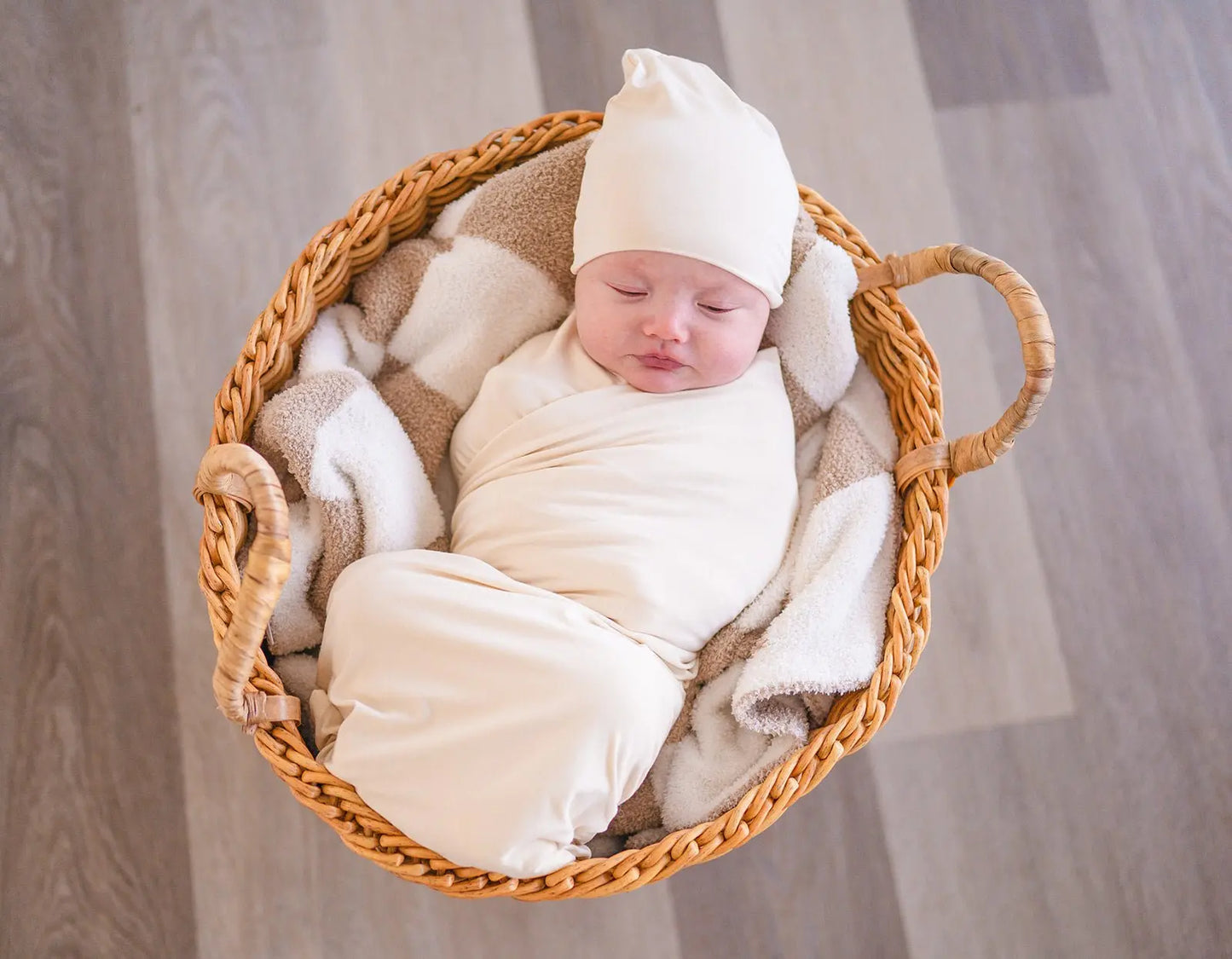 Bamboo Stretch Swaddle - Cream Harp Angel Boutique